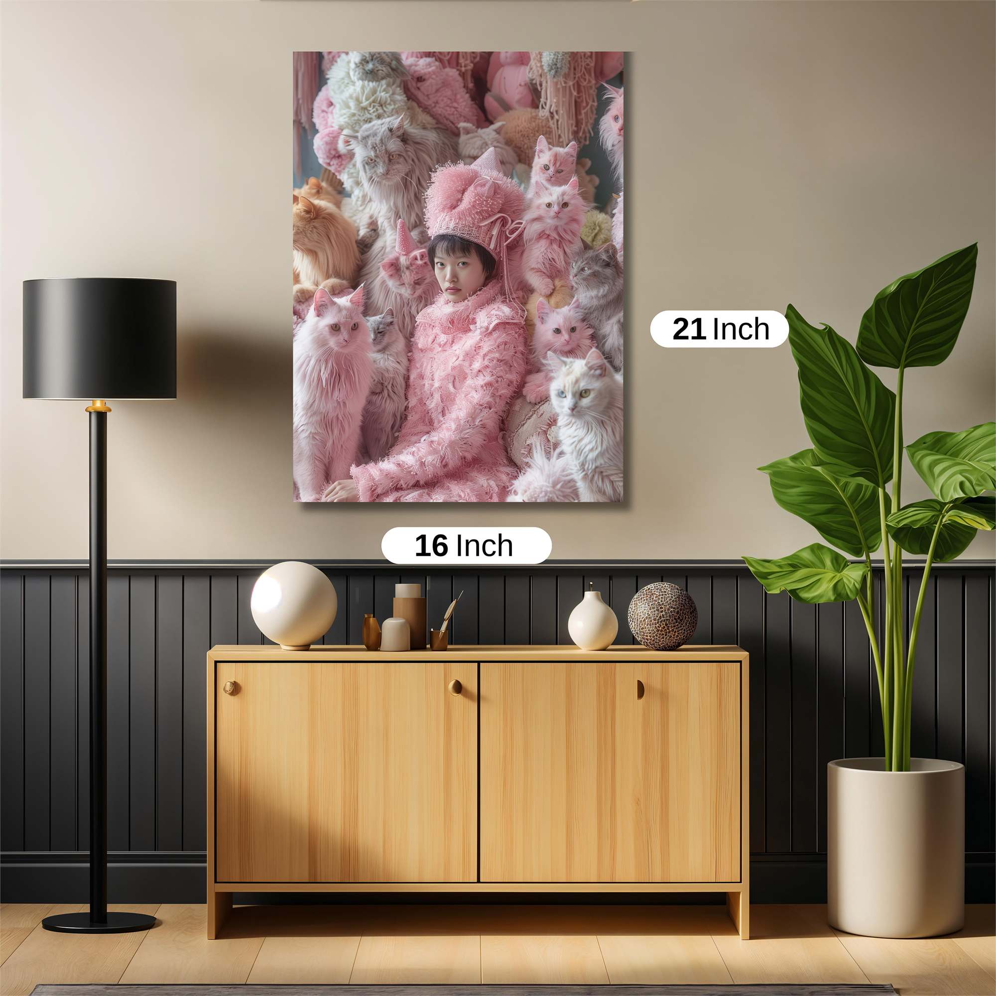 Cat Whimsy Safe Wall Magnetic / M