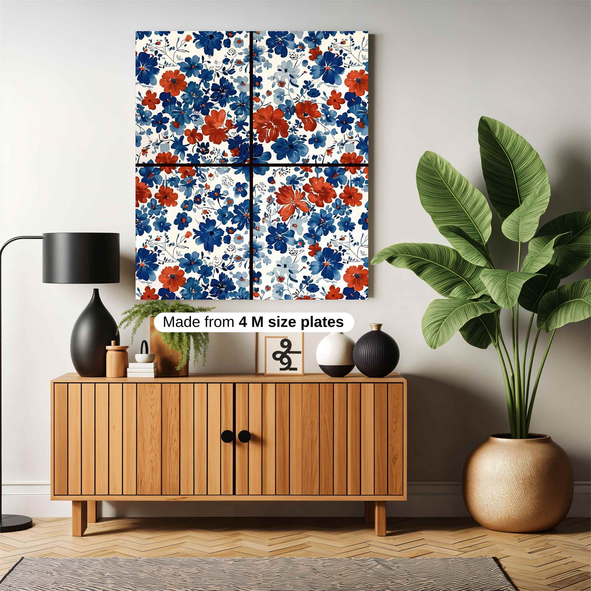 Floral Whimsy Safe Wall Magnetic / M