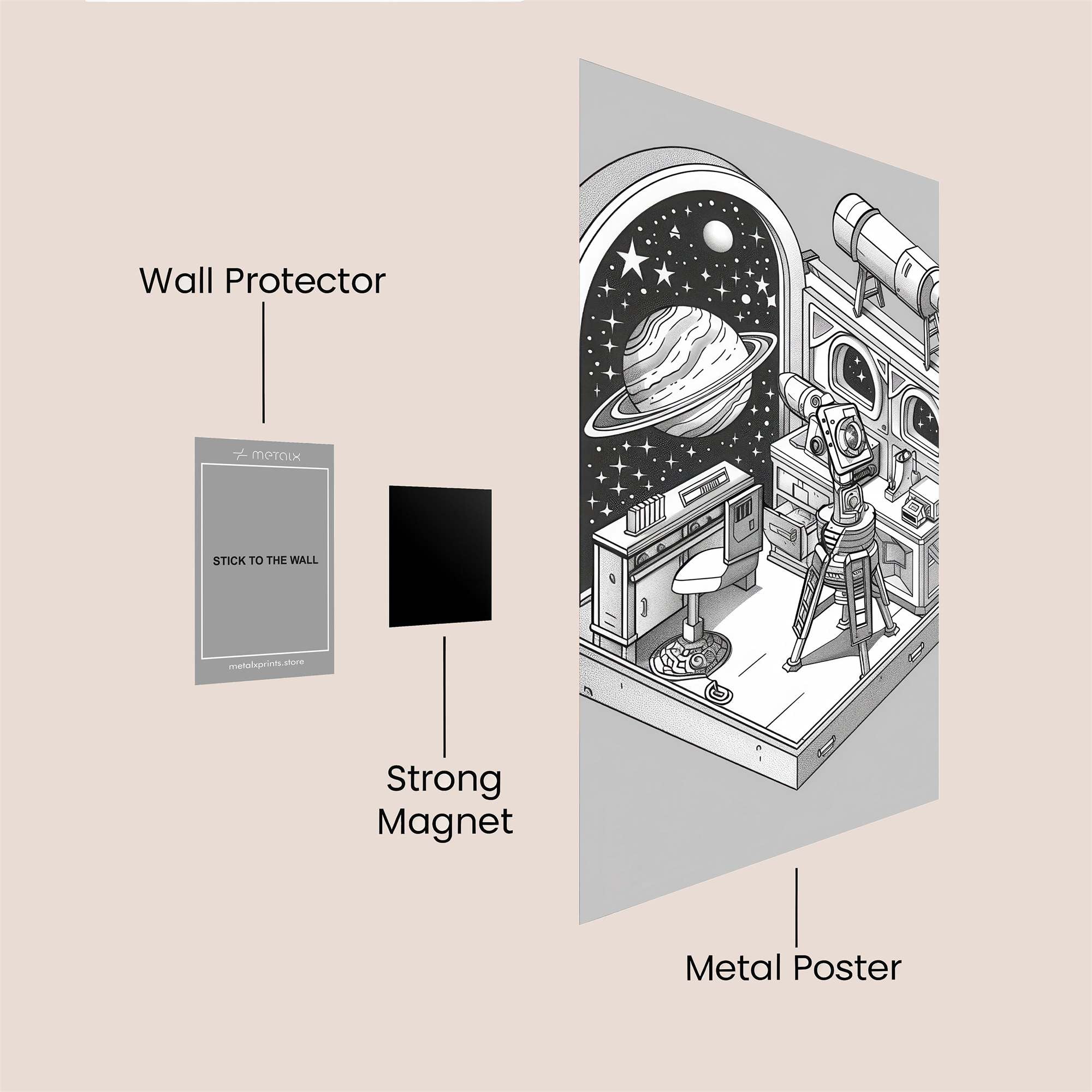 Saturn Serenity Safe Wall Magnetic / M