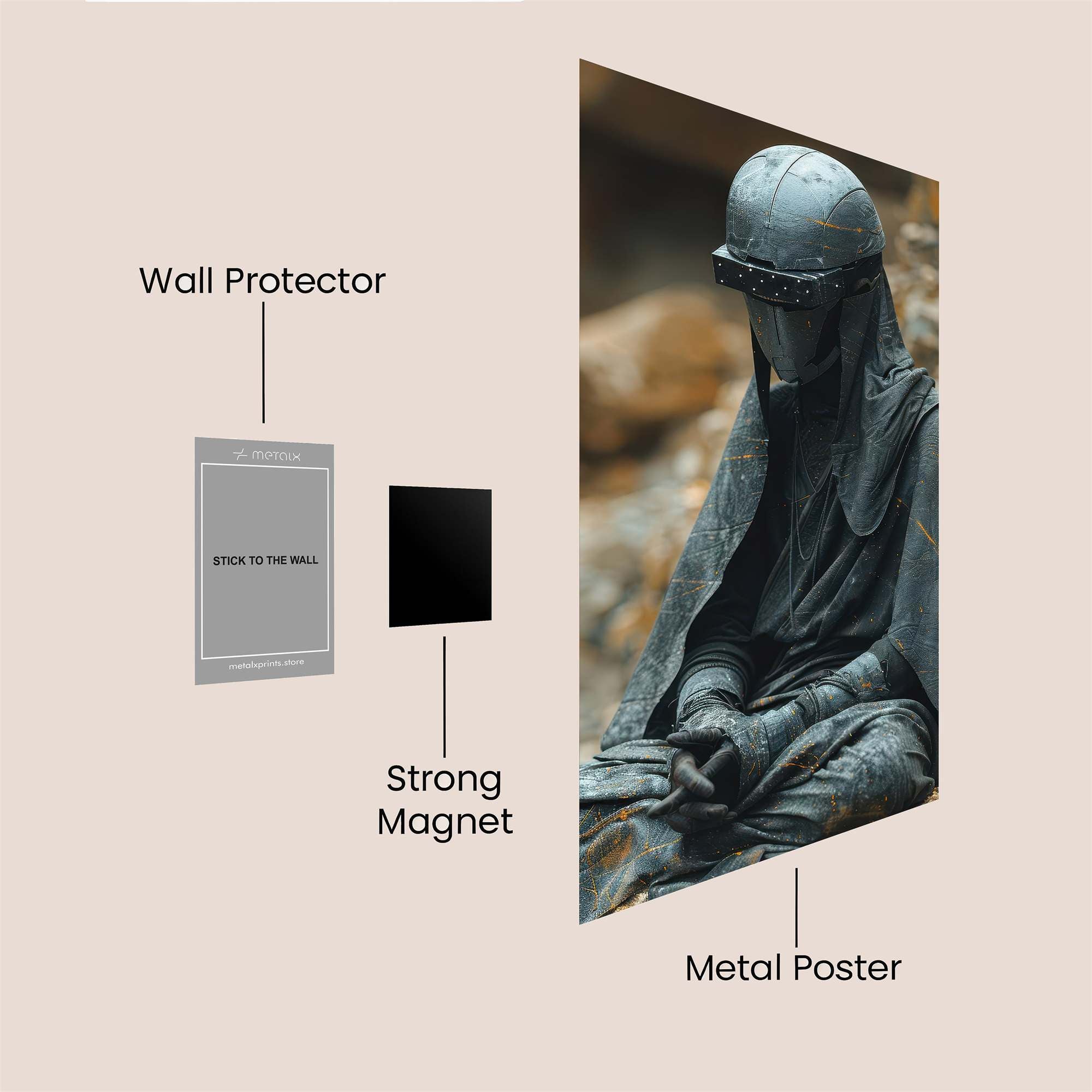 Monk Melancholy Safe Wall Magnetic / M