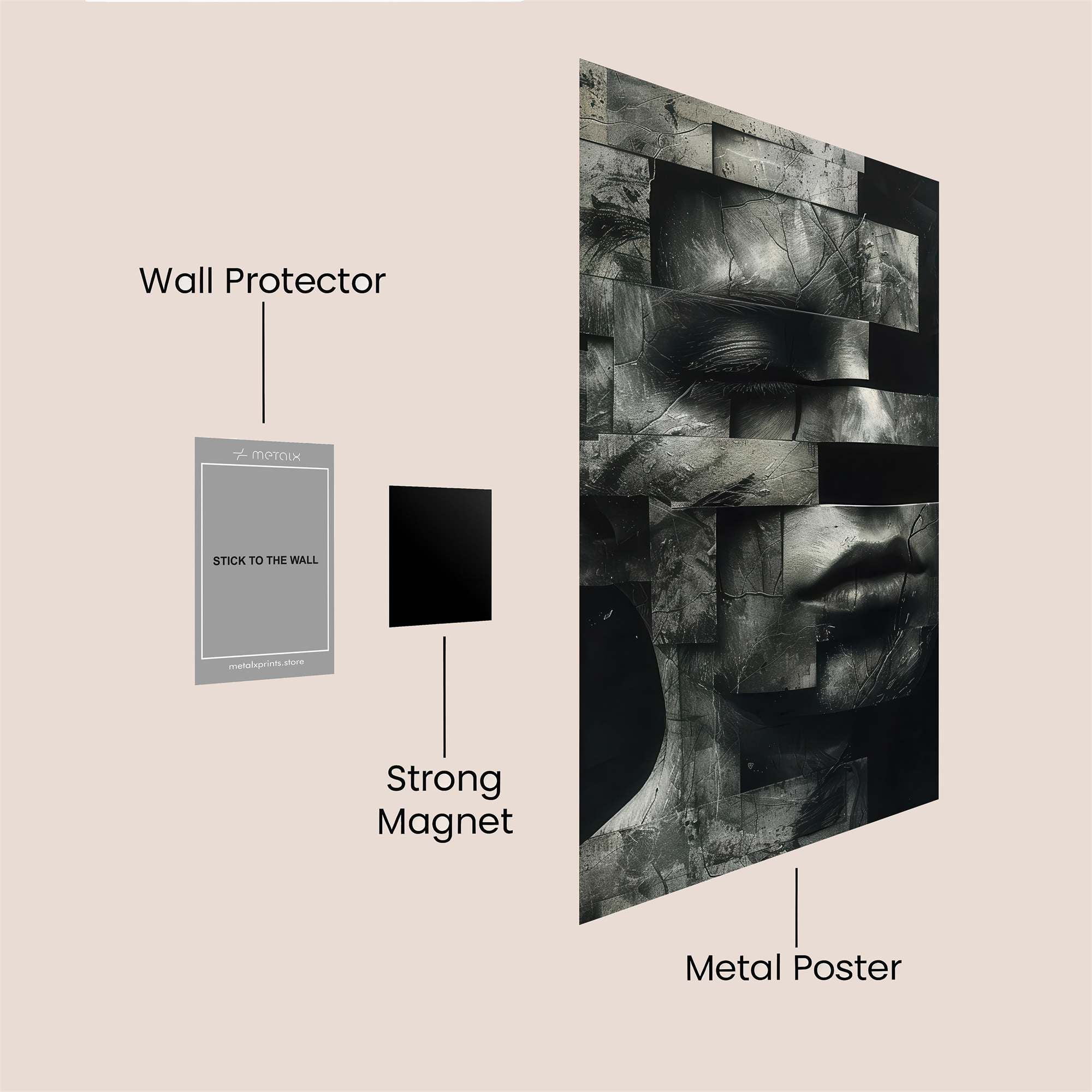 Cubist Mystery Safe Wall Magnetic / M