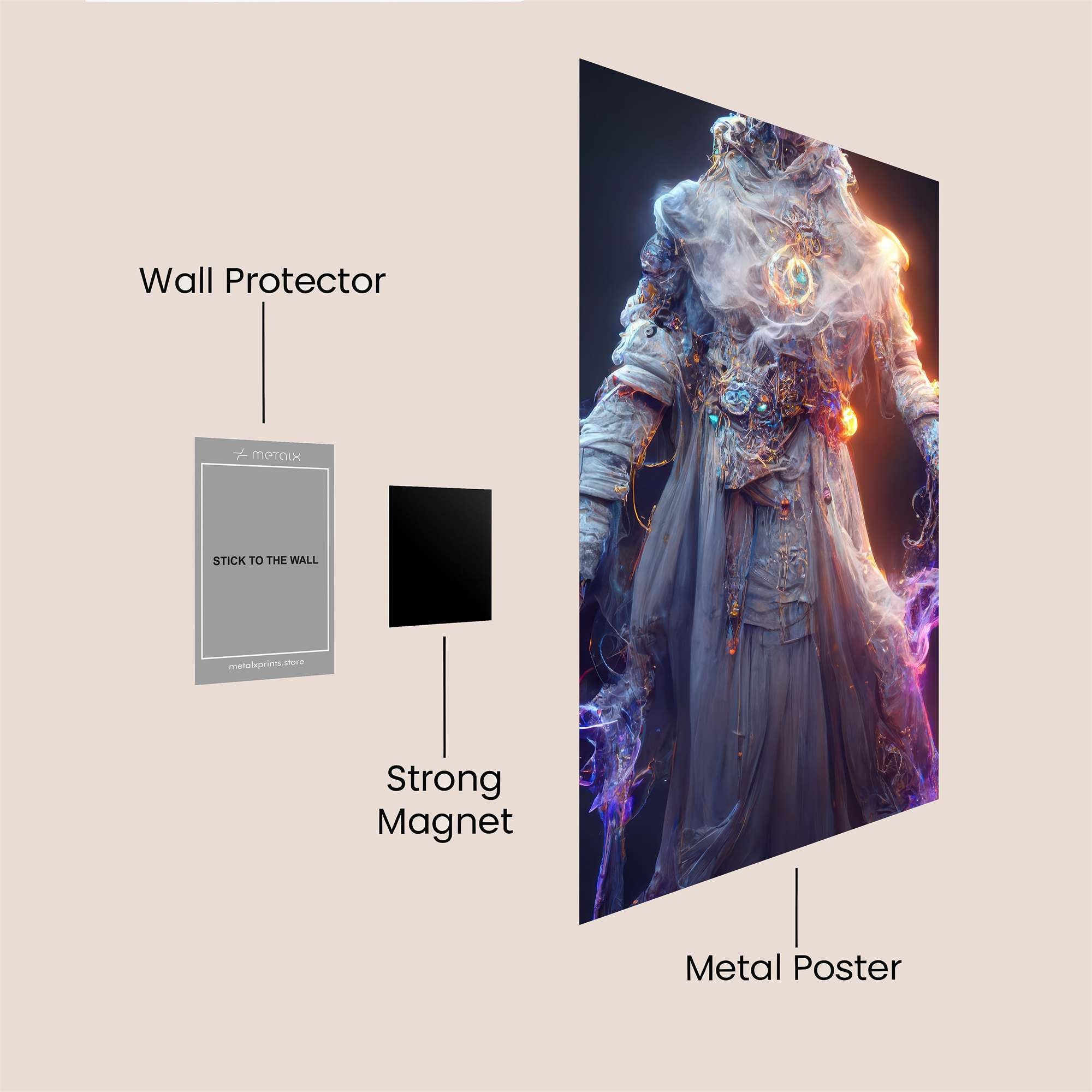 Mystic Aura Safe Wall Magnetic / M