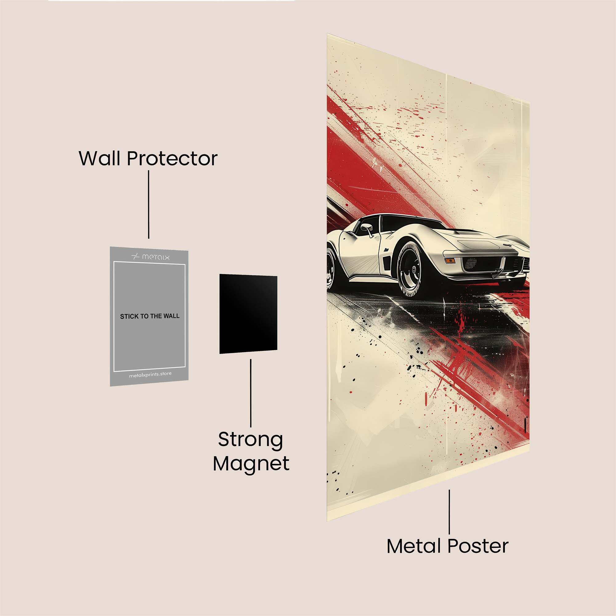 Corvette Blaze Safe Wall Magnetic / M