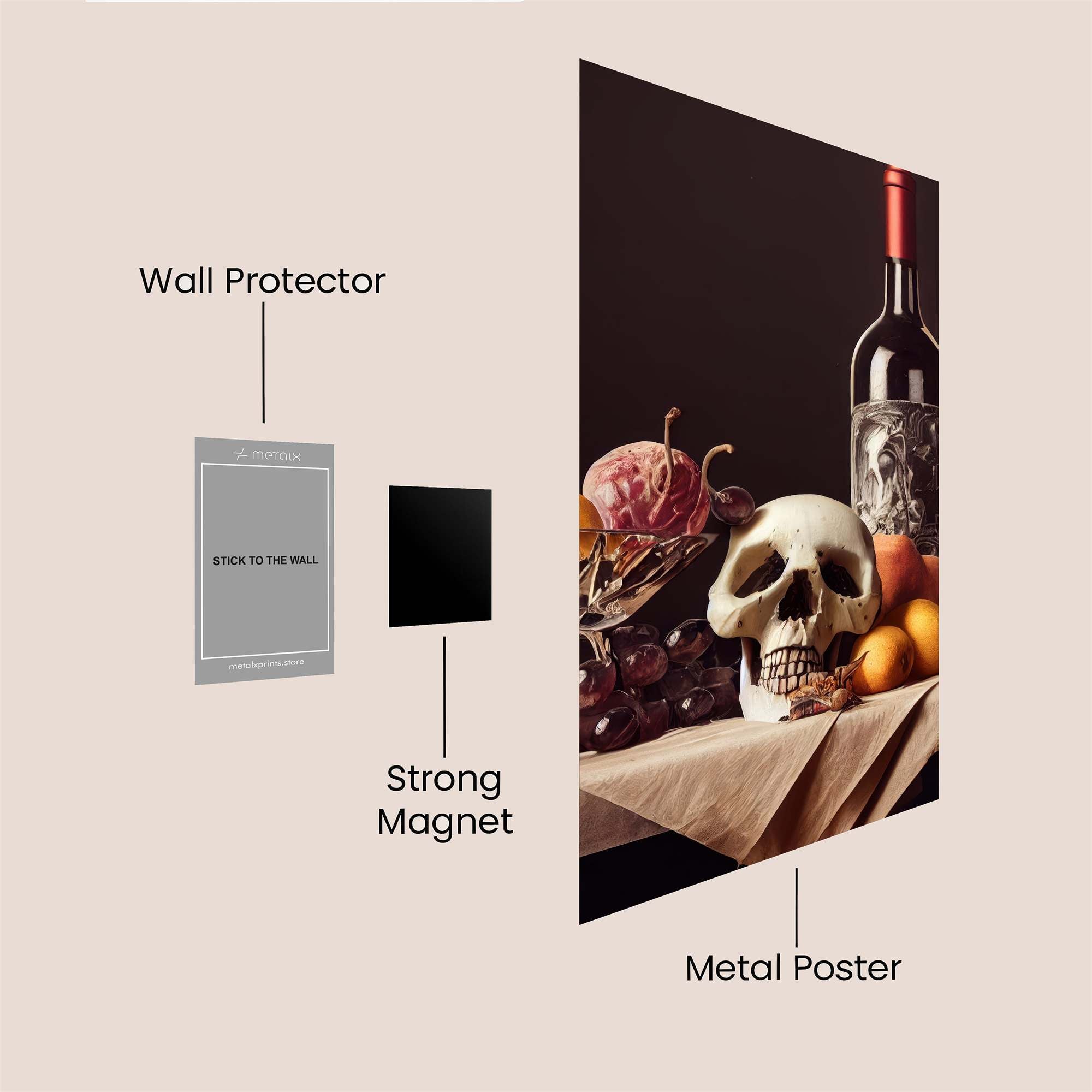 Skull Macabre Safe Wall Magnetic / M