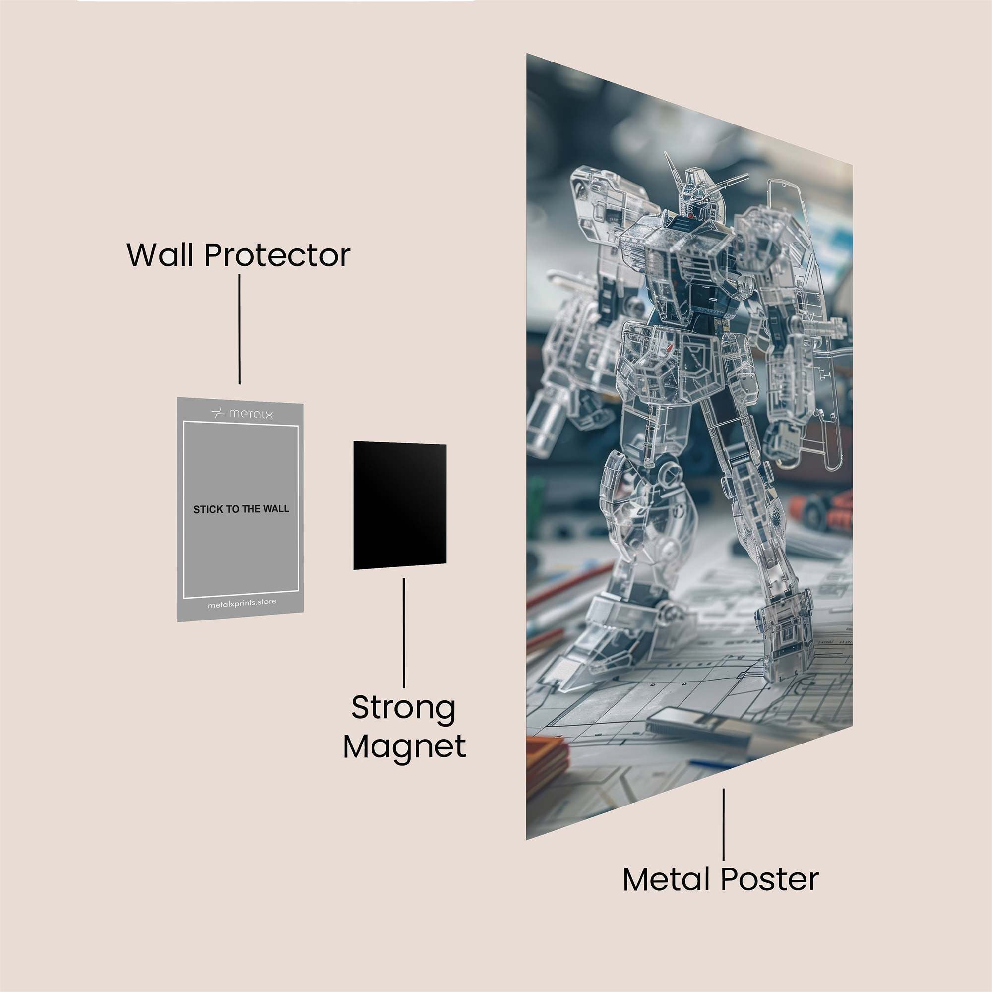Gundam Ethereal Safe Wall Magnetic / M