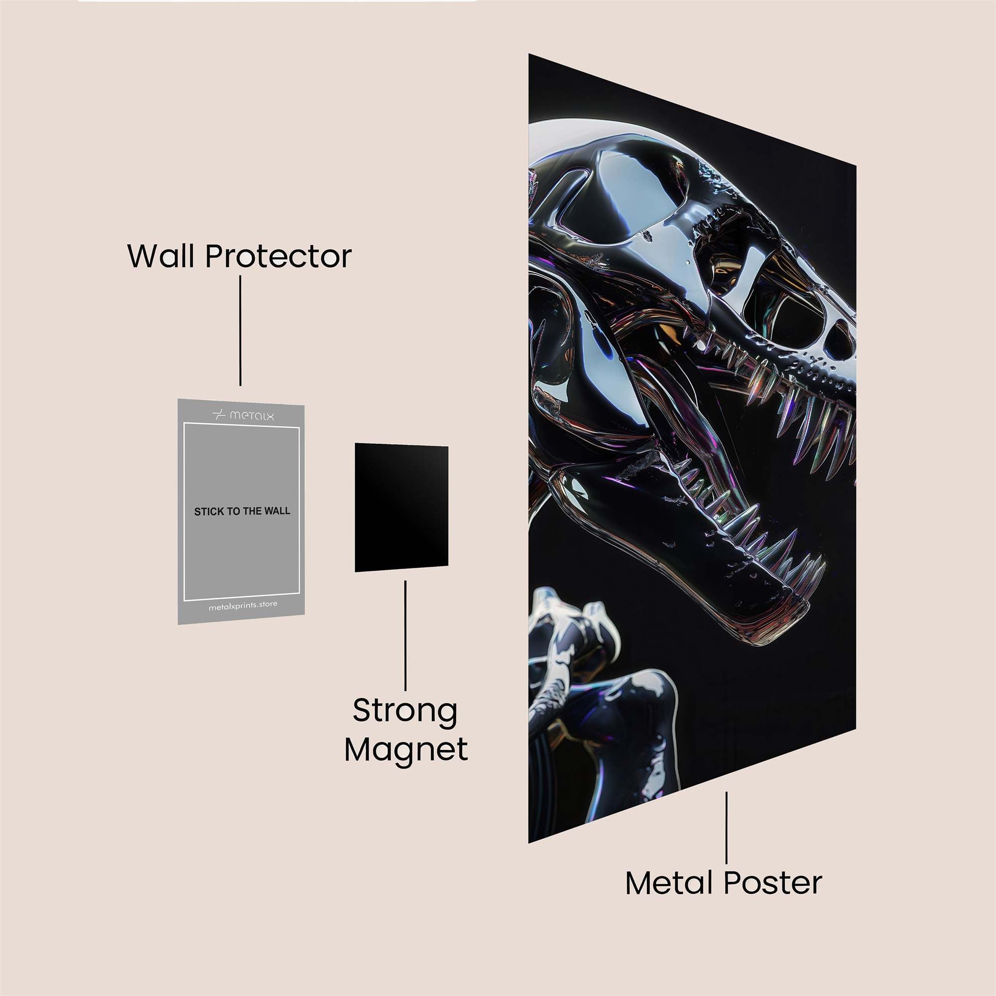T-Rex Gleam Safe Wall Magnetic / M