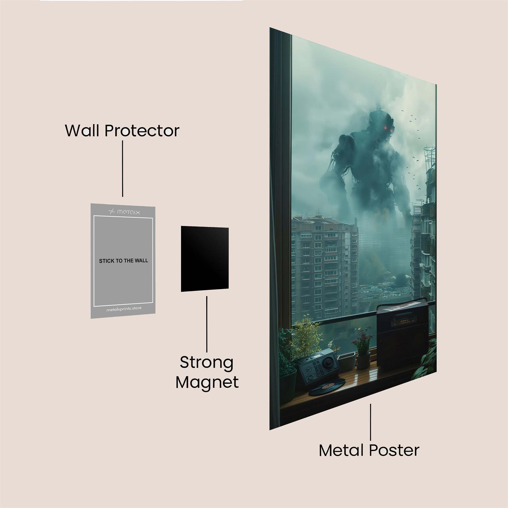 Godzilla Gloom Safe Wall Magnetic / M