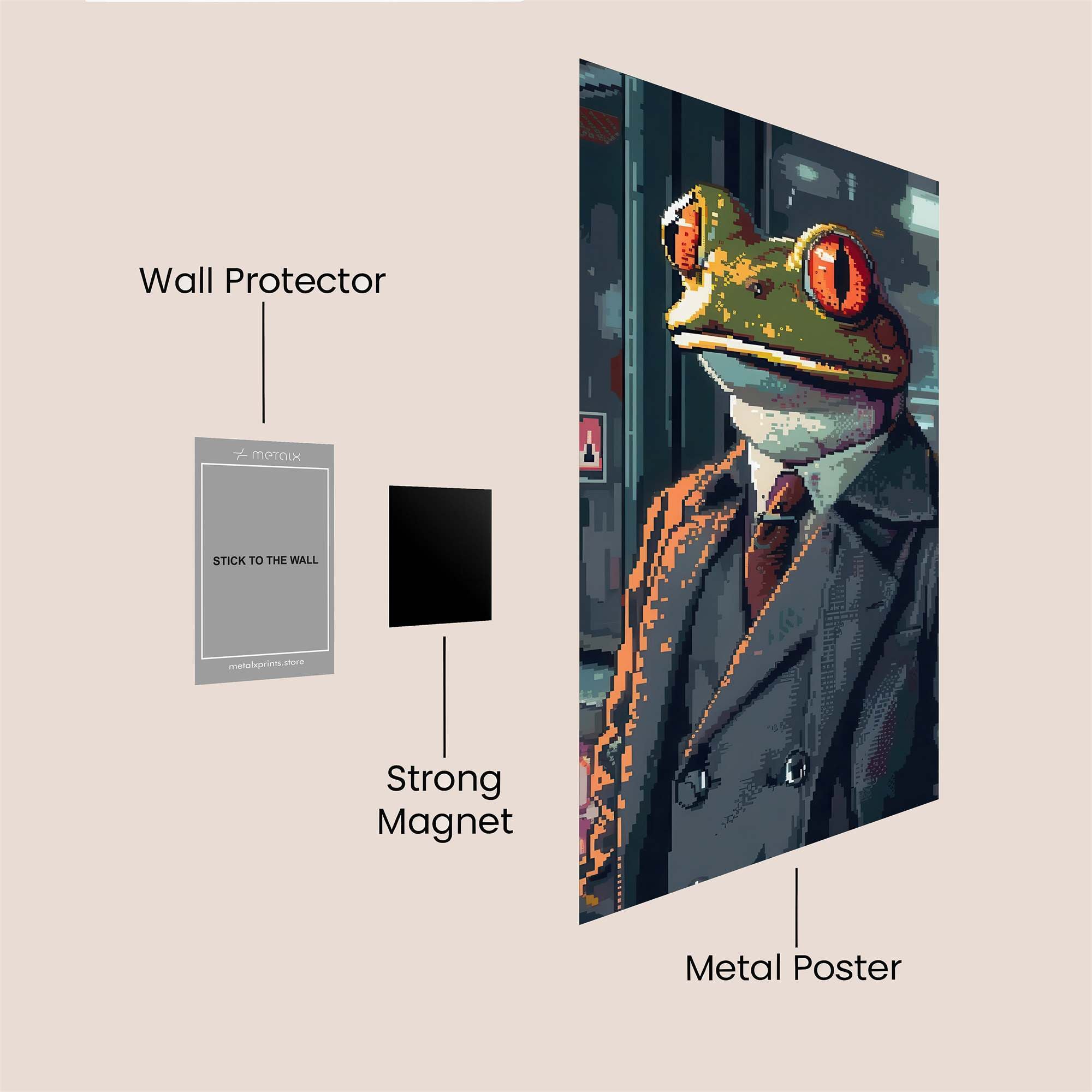 Frog Detective Safe Wall Magnetic / M