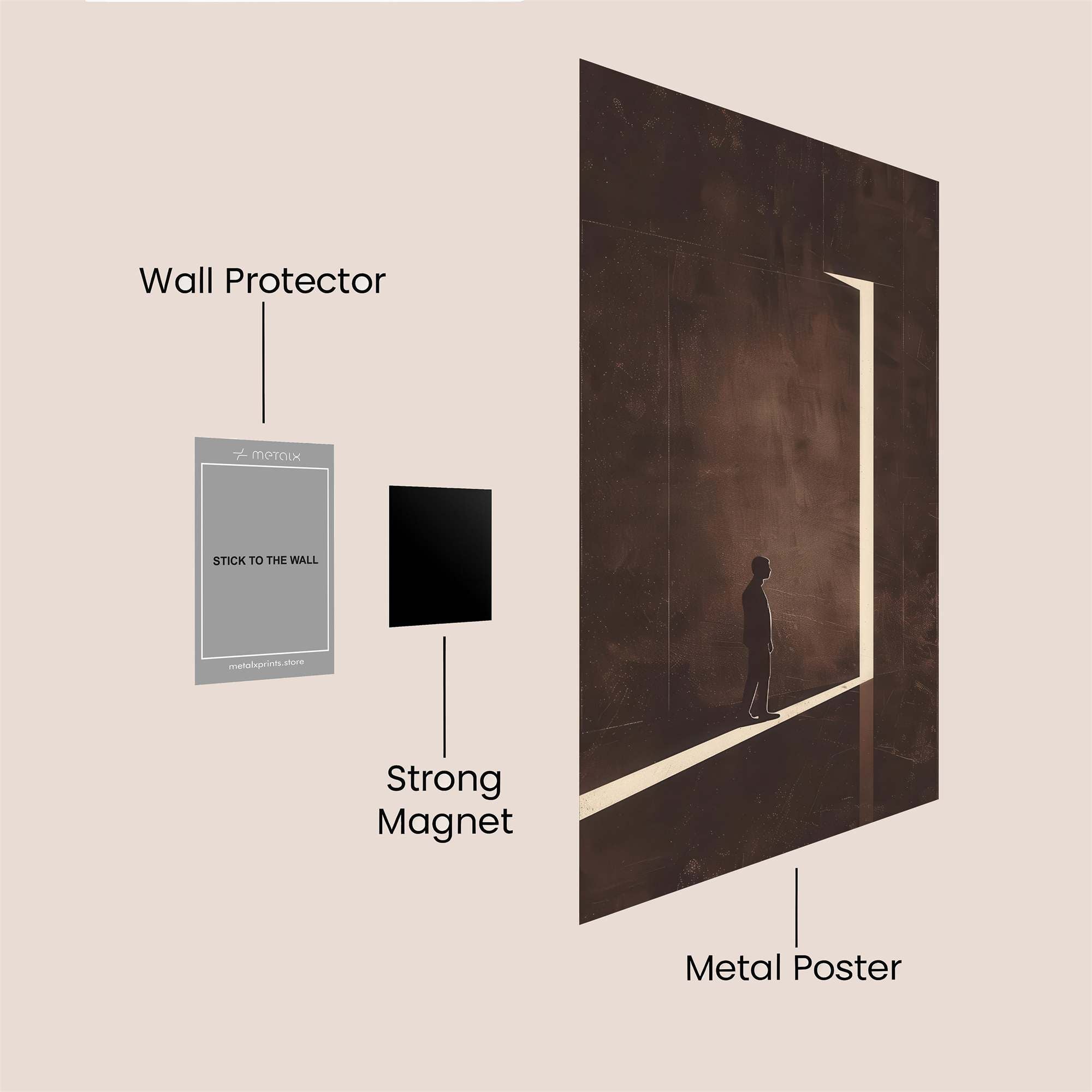 Light Escape Safe Wall Magnetic / M