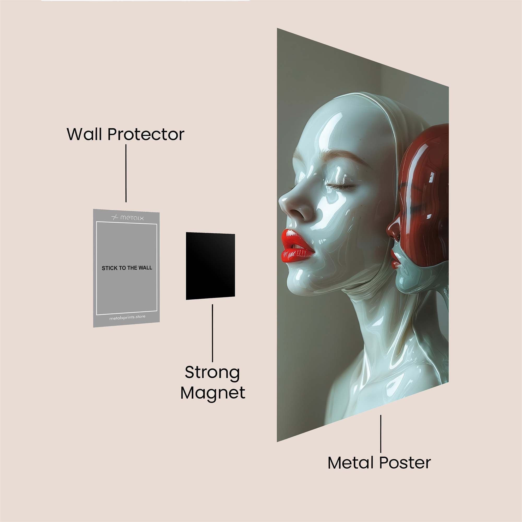 Ceramic Serenity Safe Wall Magnetic / M