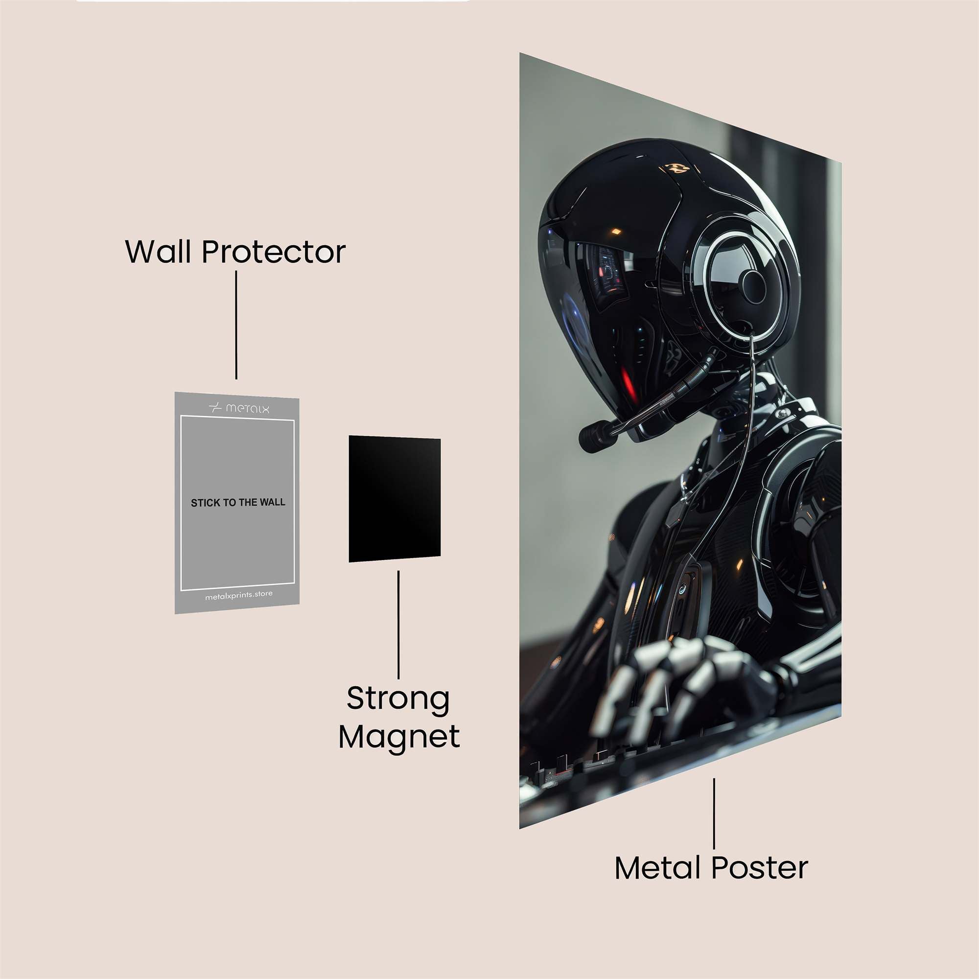 Robot Enigma Safe Wall Magnetic / M