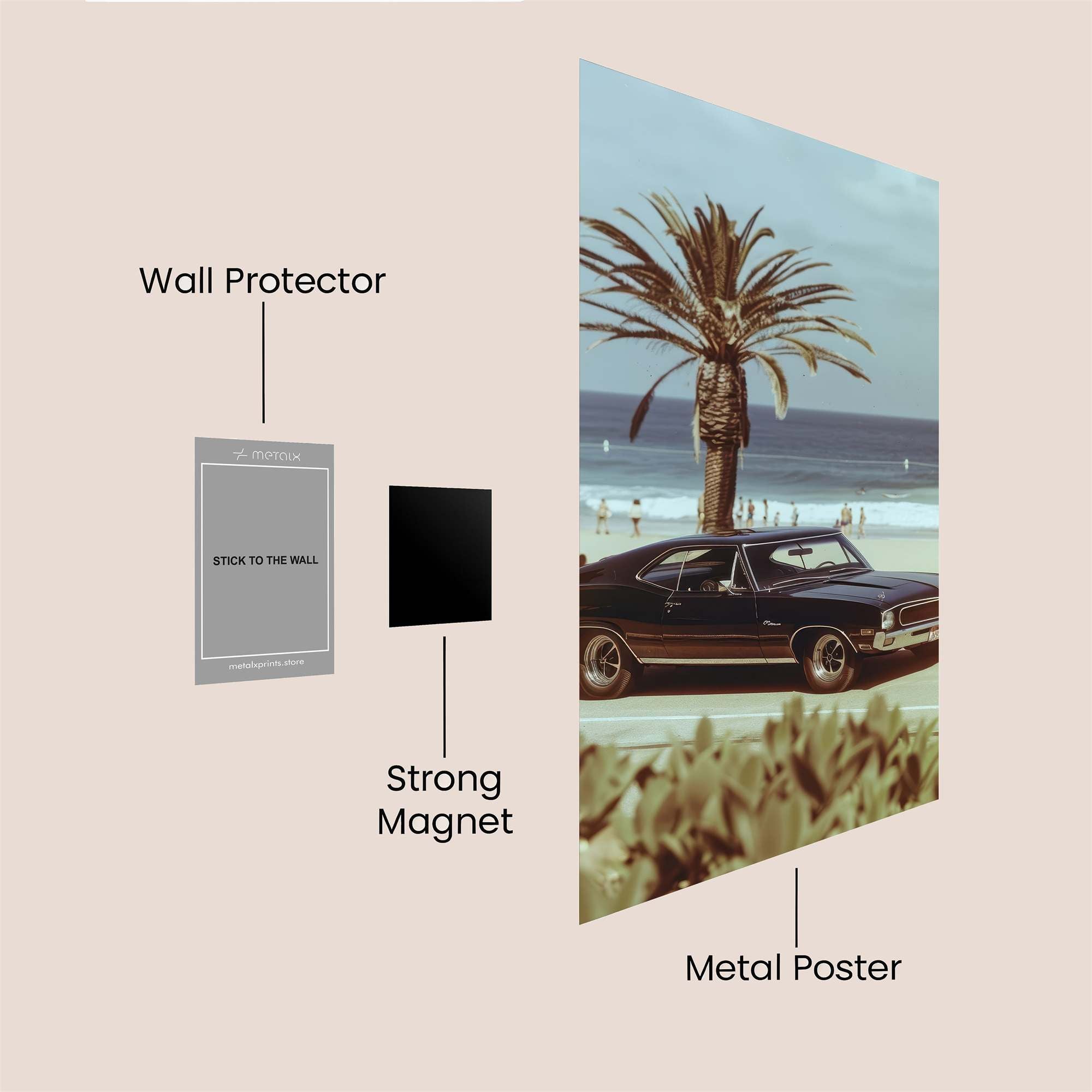 Beach Cruiser Safe Wall Magnetic / M