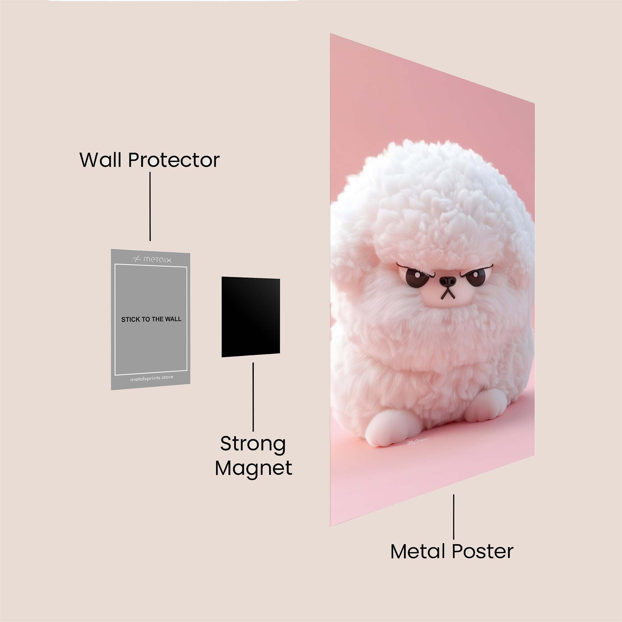 Fluffy Fury Safe Wall Magnetic / M