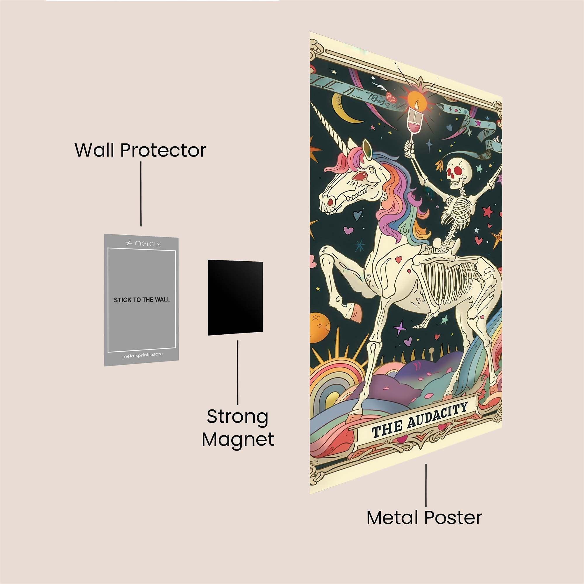 Skeleton Whimsy Safe Wall Magnetic / M