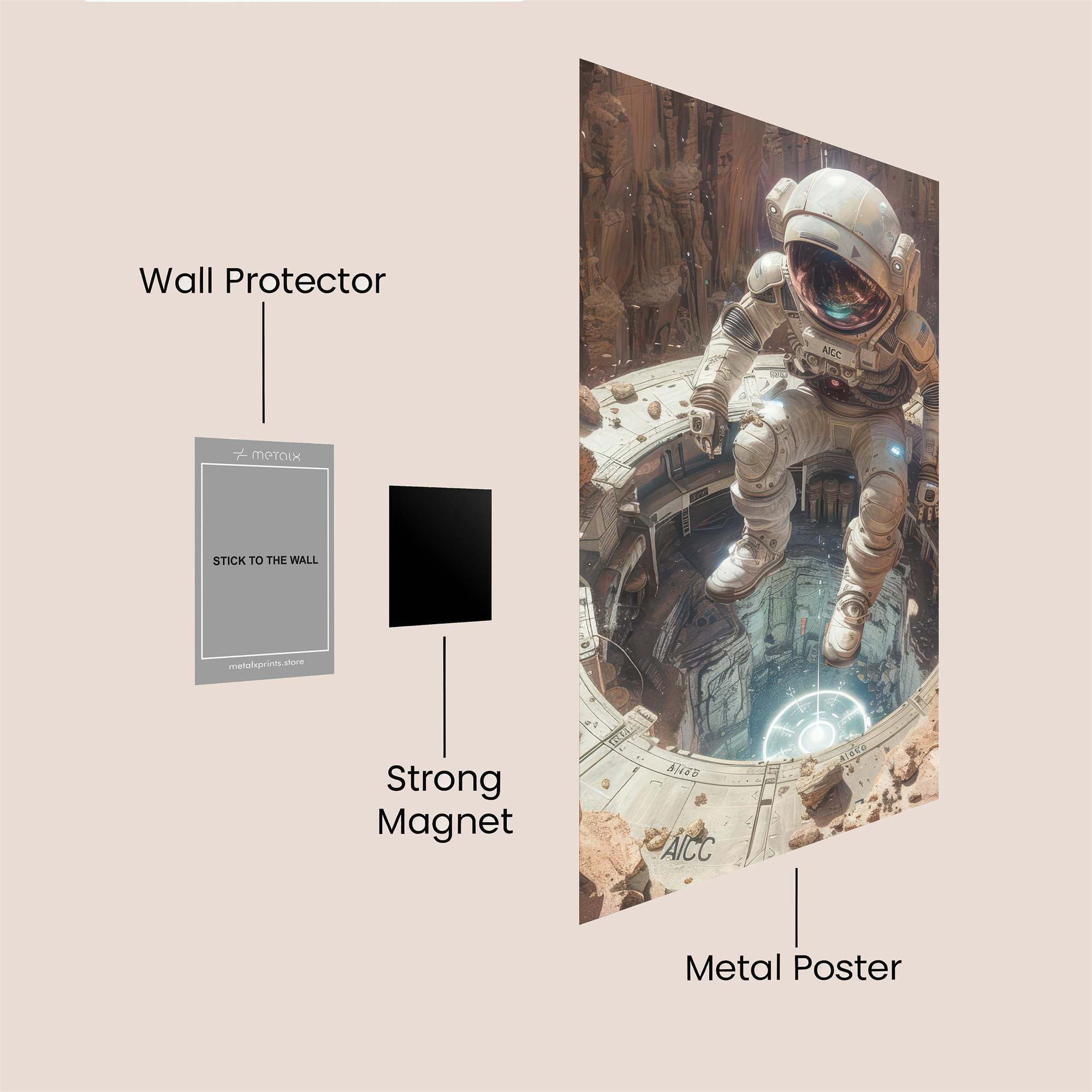 Astronaut Abyss Safe Wall Magnetic / M