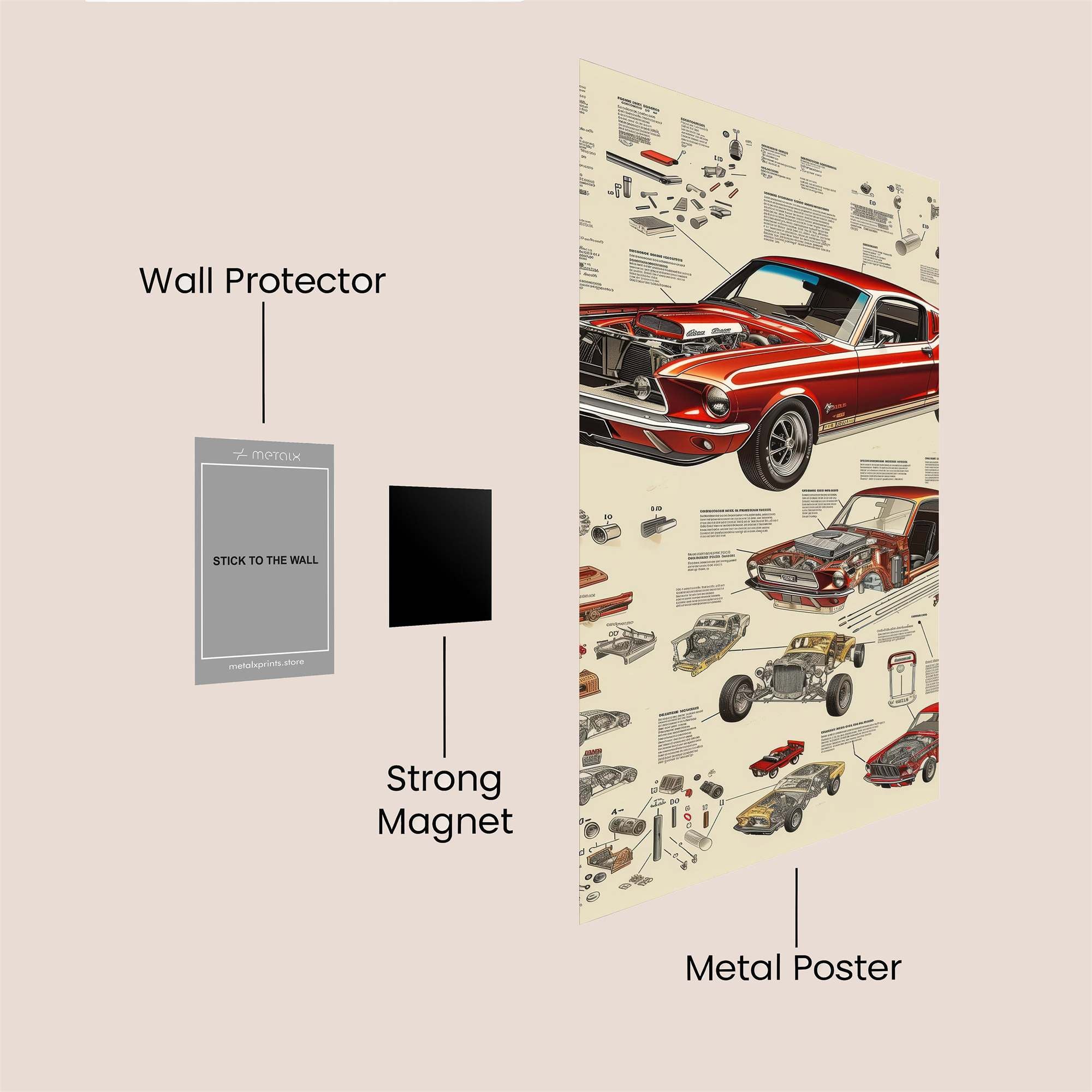 Mustang Majesty Safe Wall Magnetic / M
