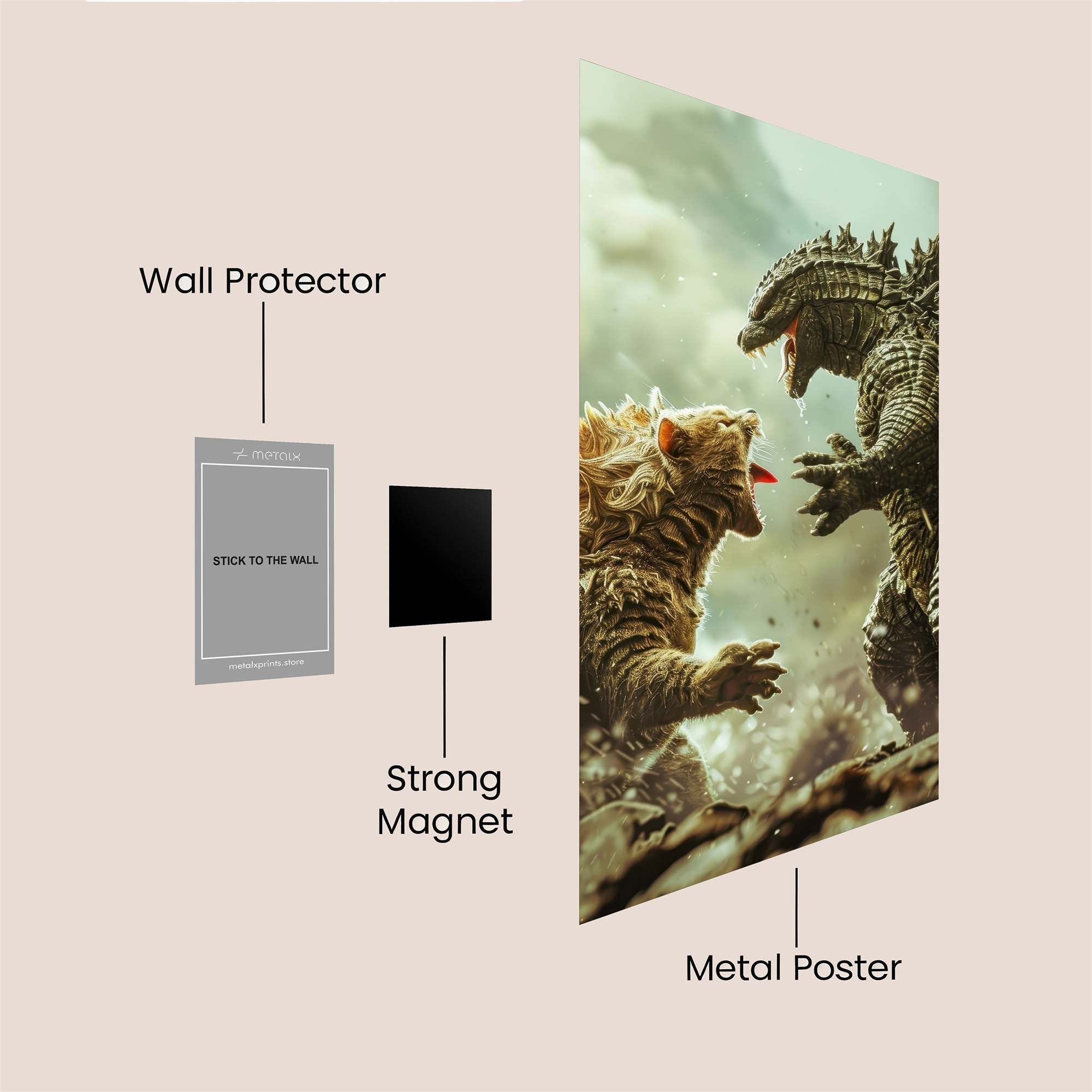 Godzilla Fury Safe Wall Magnetic / M