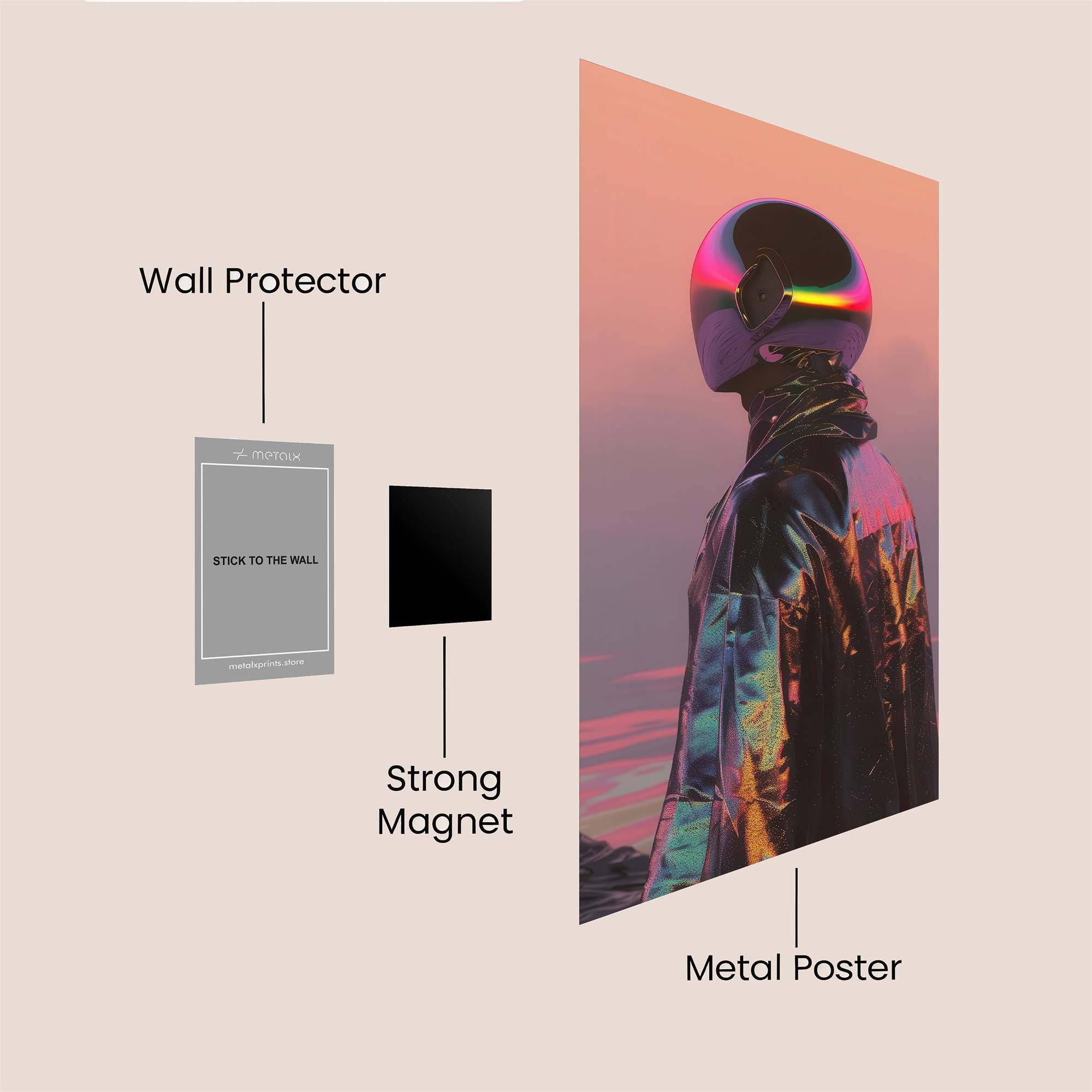 Helmeted Serenity Safe Wall Magnetic / M