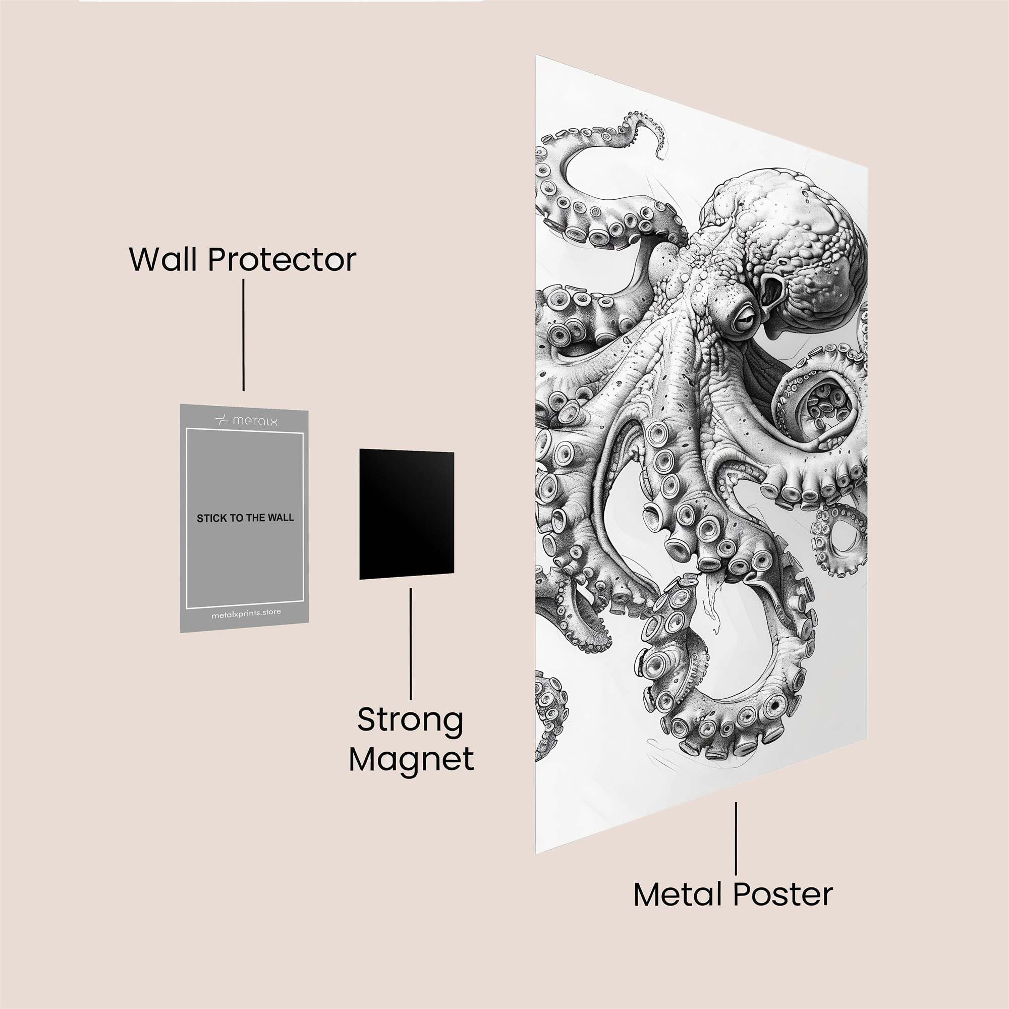 Octopus Enigma Safe Wall Magnetic / M