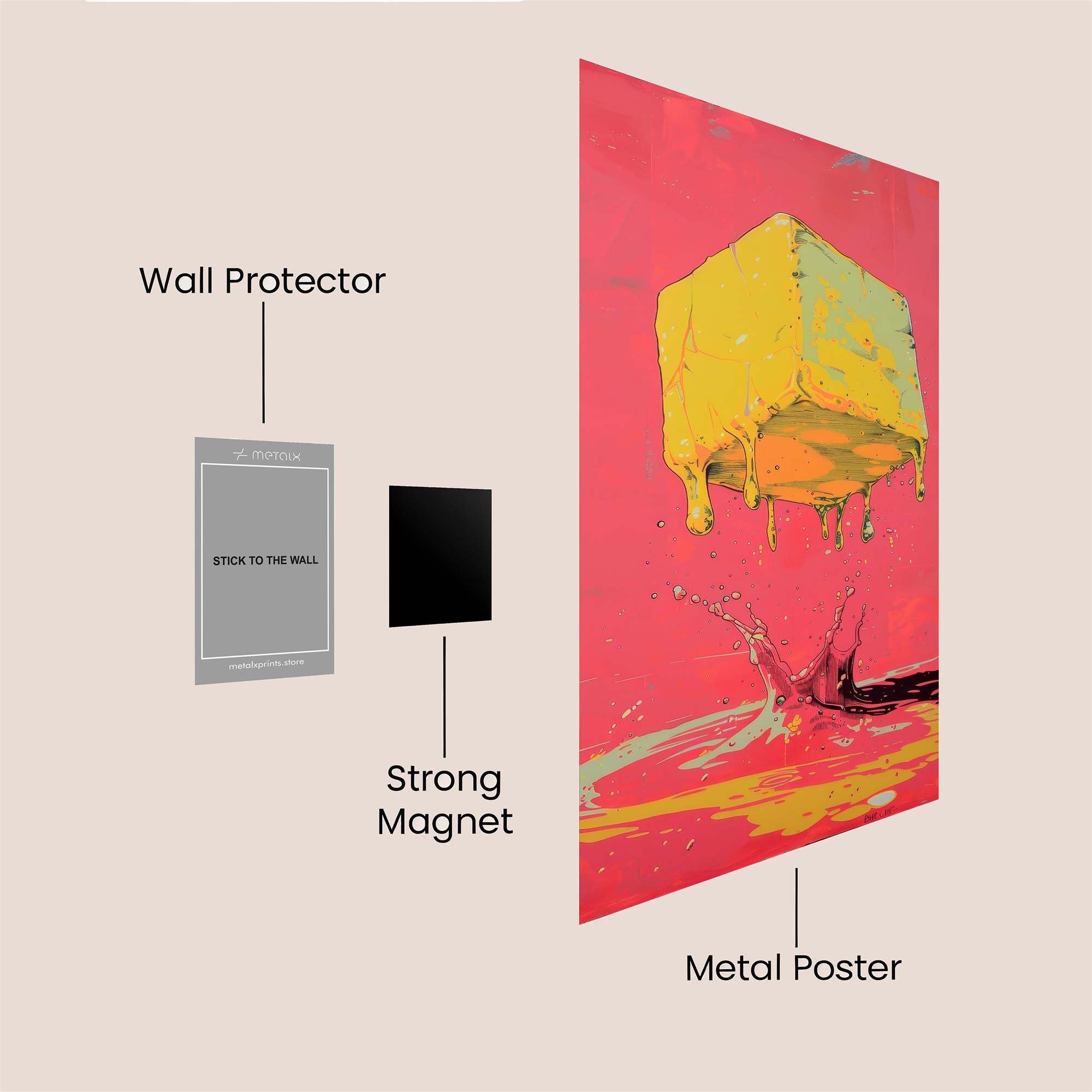 Cube Drips Safe Wall Magnetic / M