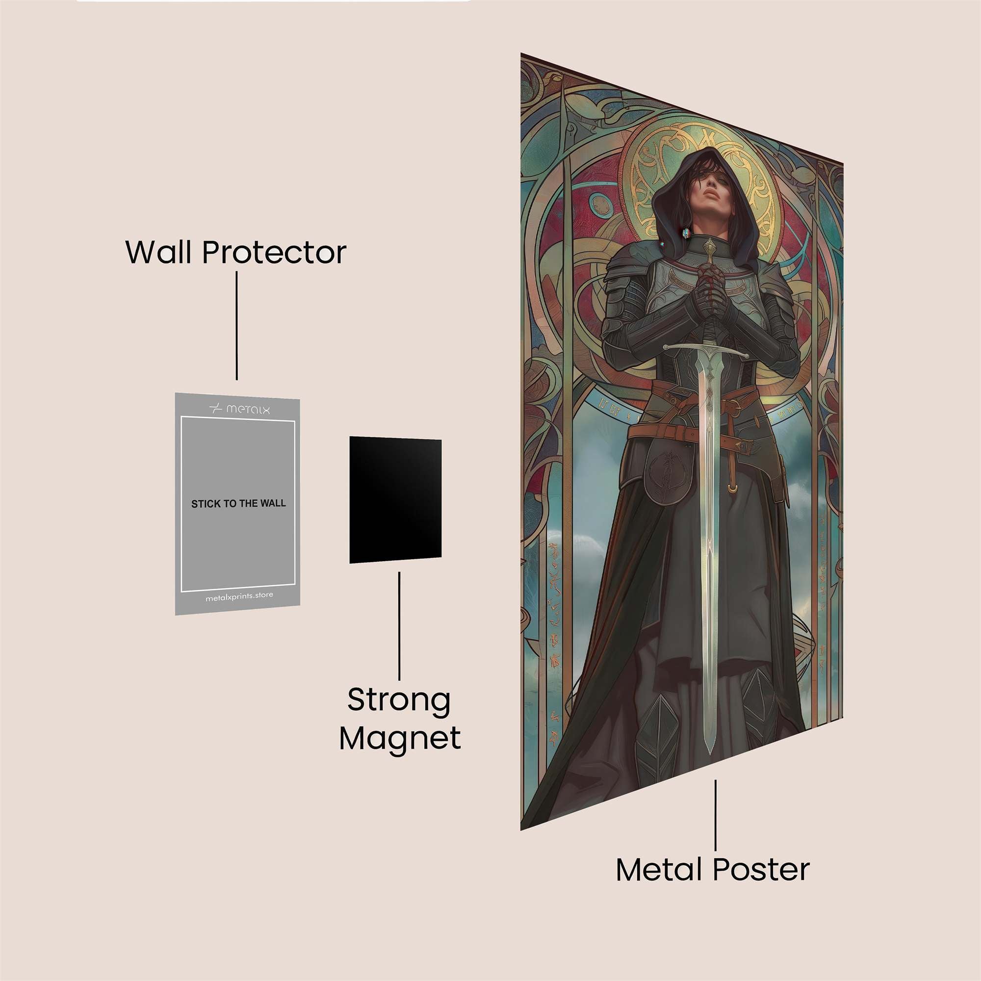 Knightly Reverence Safe Wall Magnetic / M
