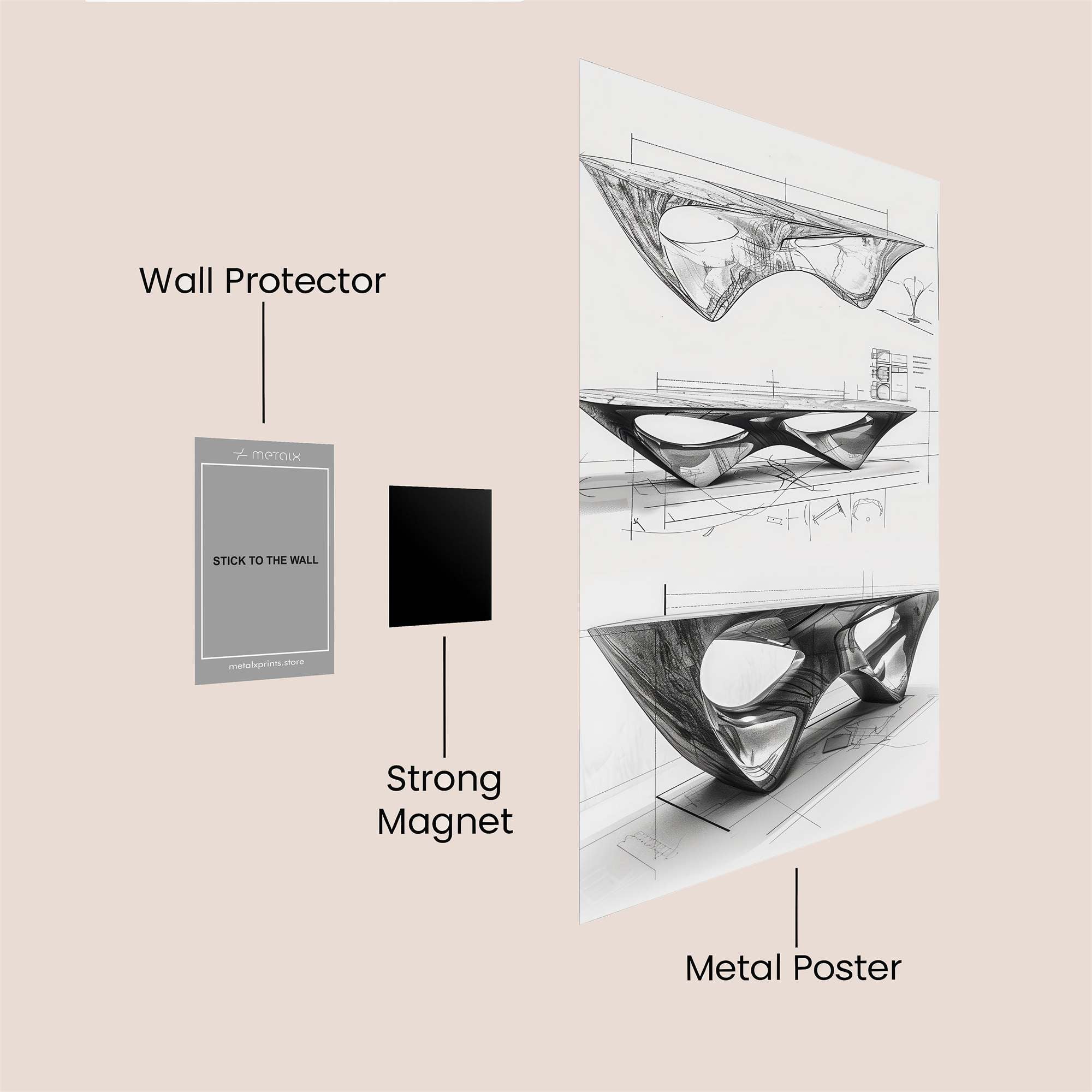 Fluid Elegance Safe Wall Magnetic / M