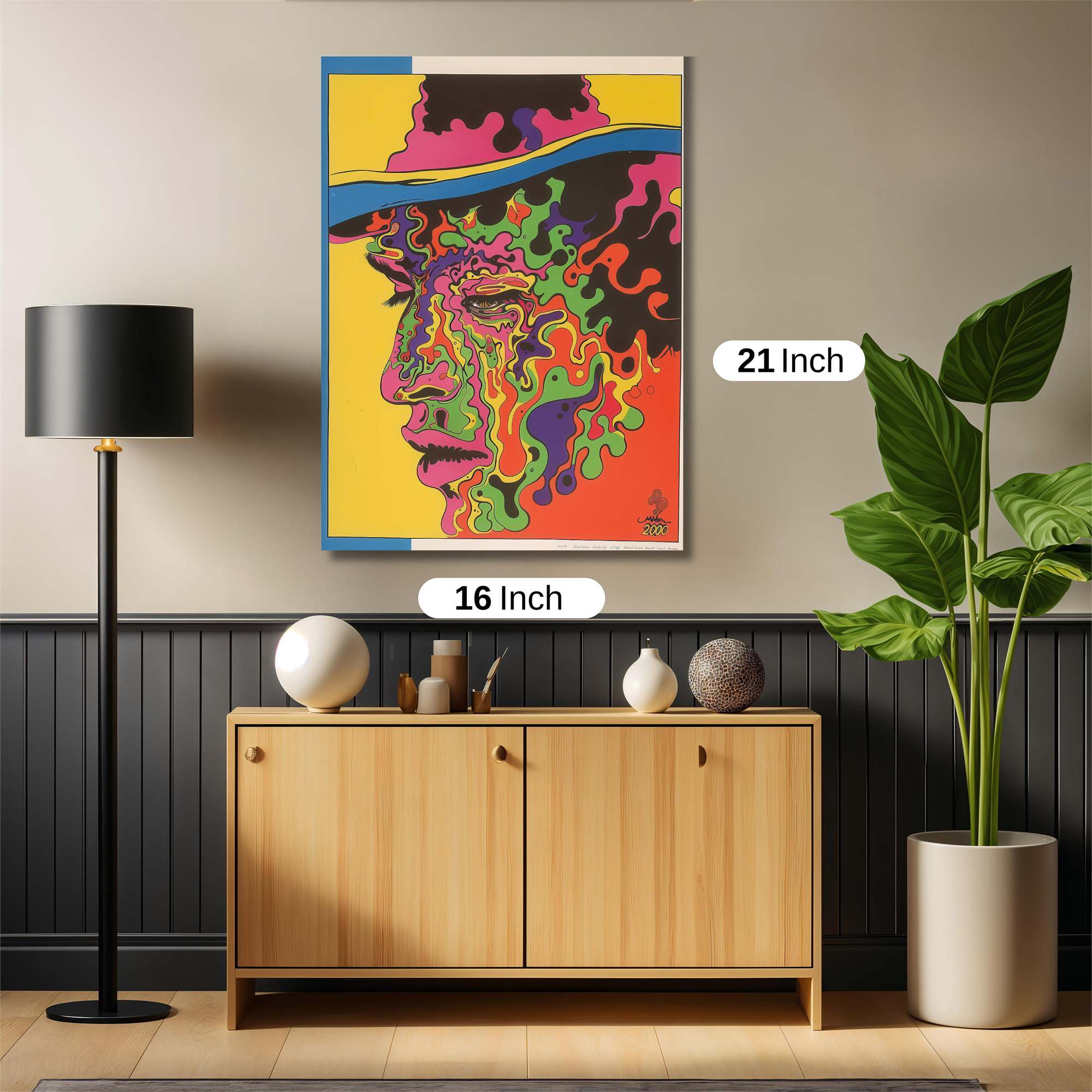 Jimi Psychedelic Safe Wall Magnetic / M