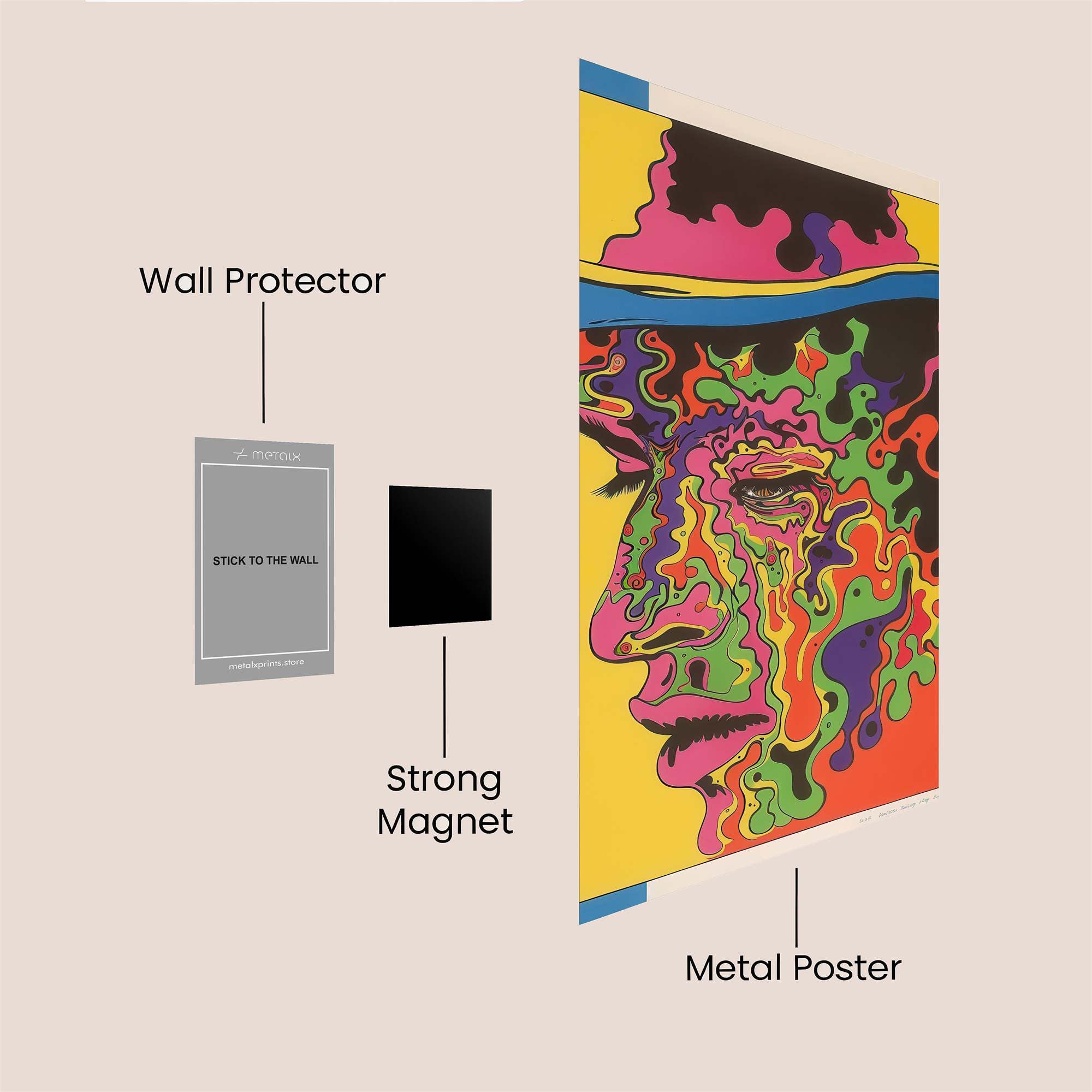 Jimi Psychedelic Safe Wall Magnetic / M
