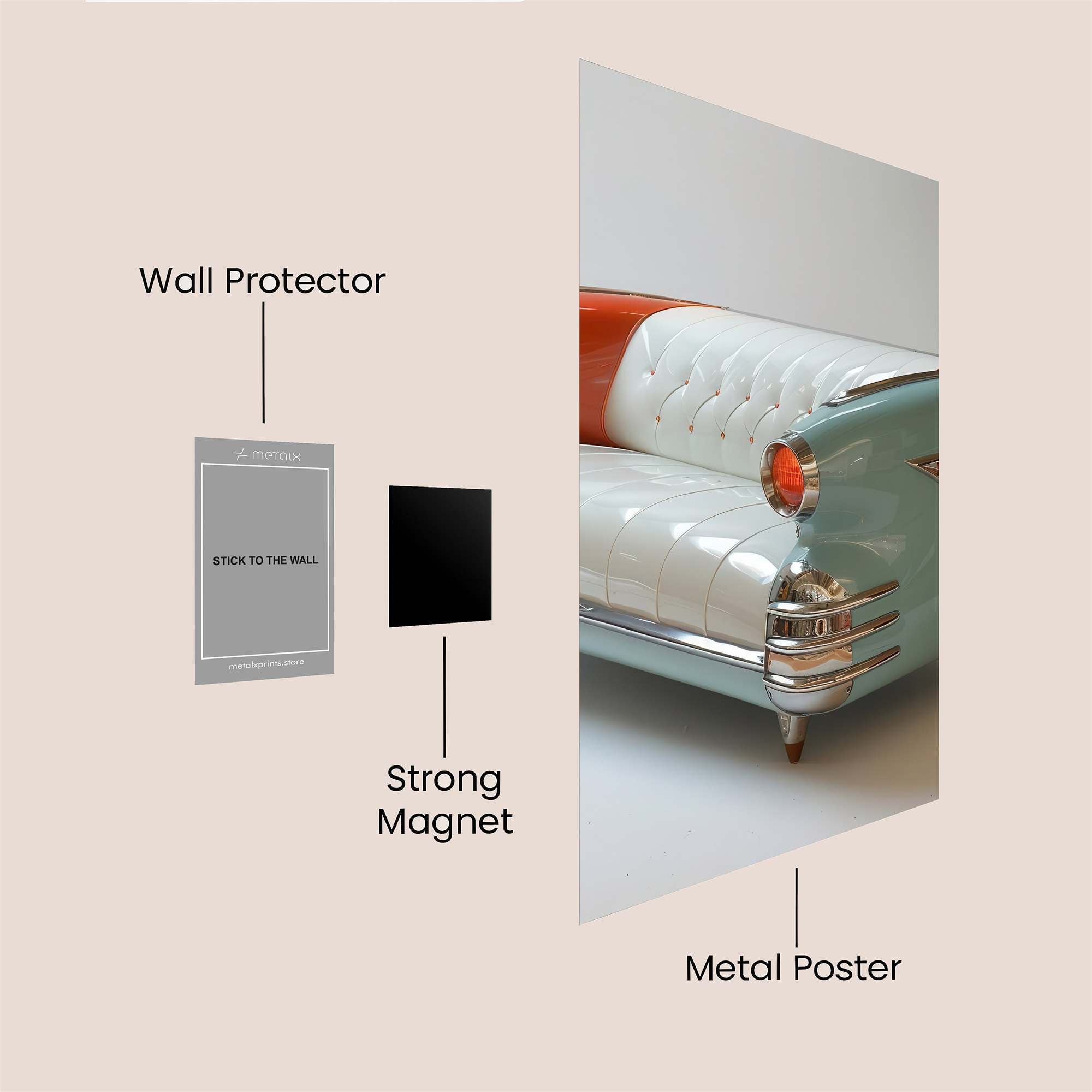 Retro Reverie Safe Wall Magnetic / M