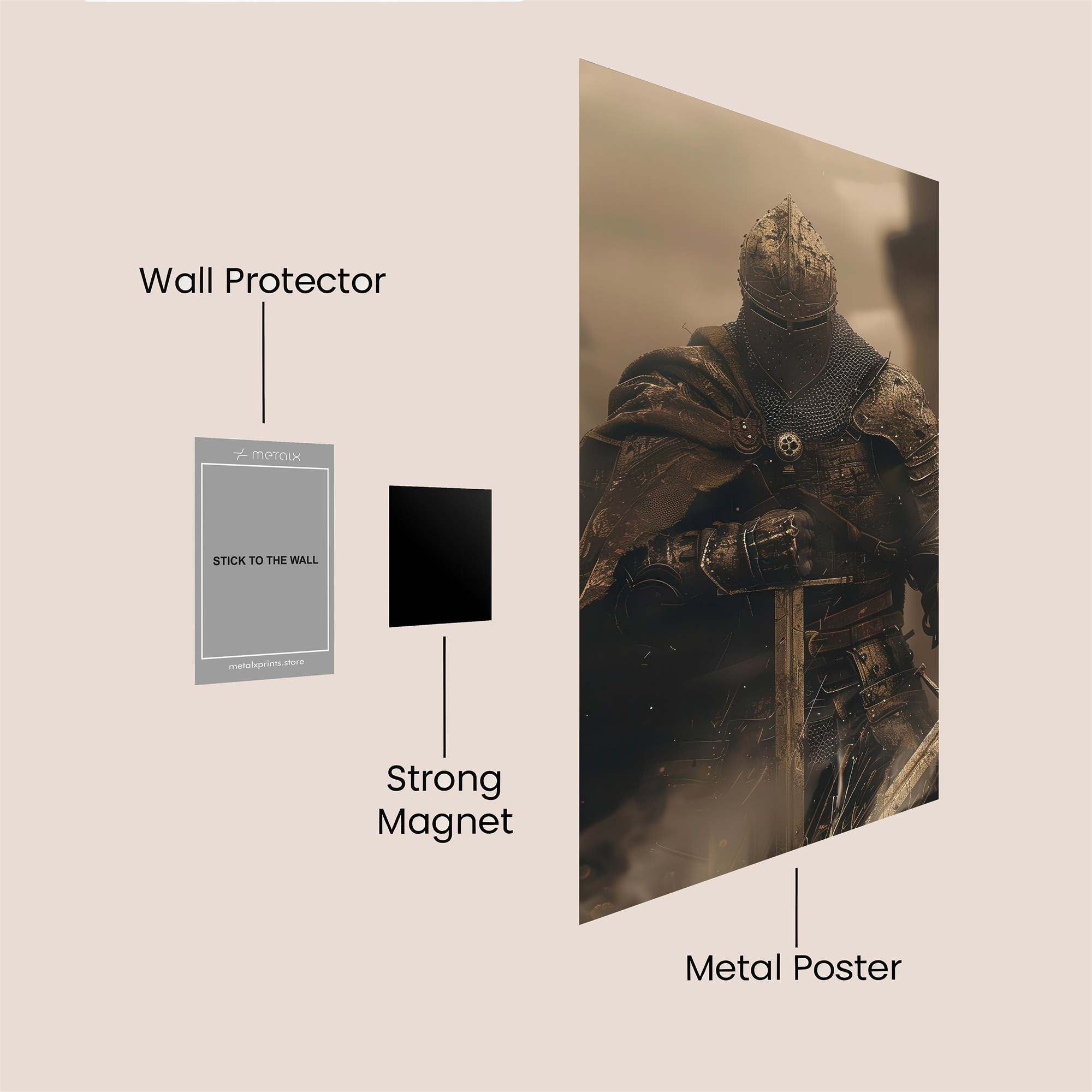 Knight Sombre Safe Wall Magnetic / M