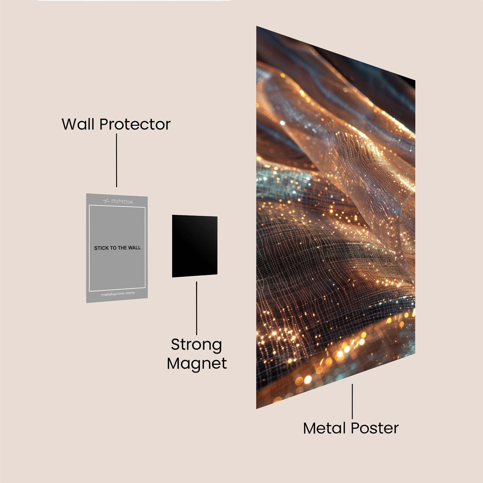 Glimmering Veil Safe Wall Magnetic / M