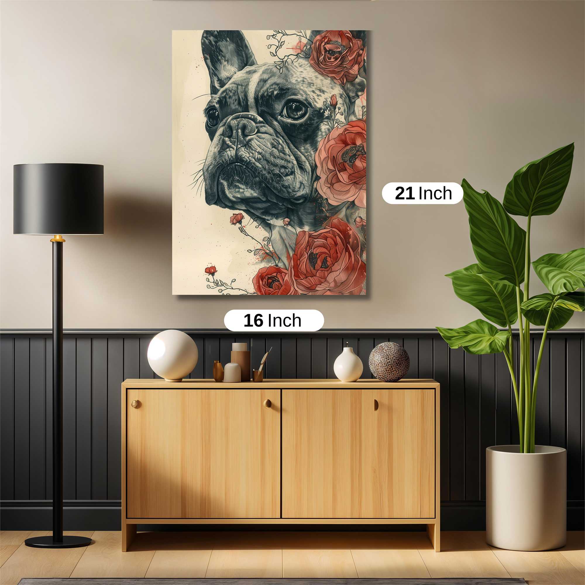 Frenchie Flourish Safe Wall Magnetic / M