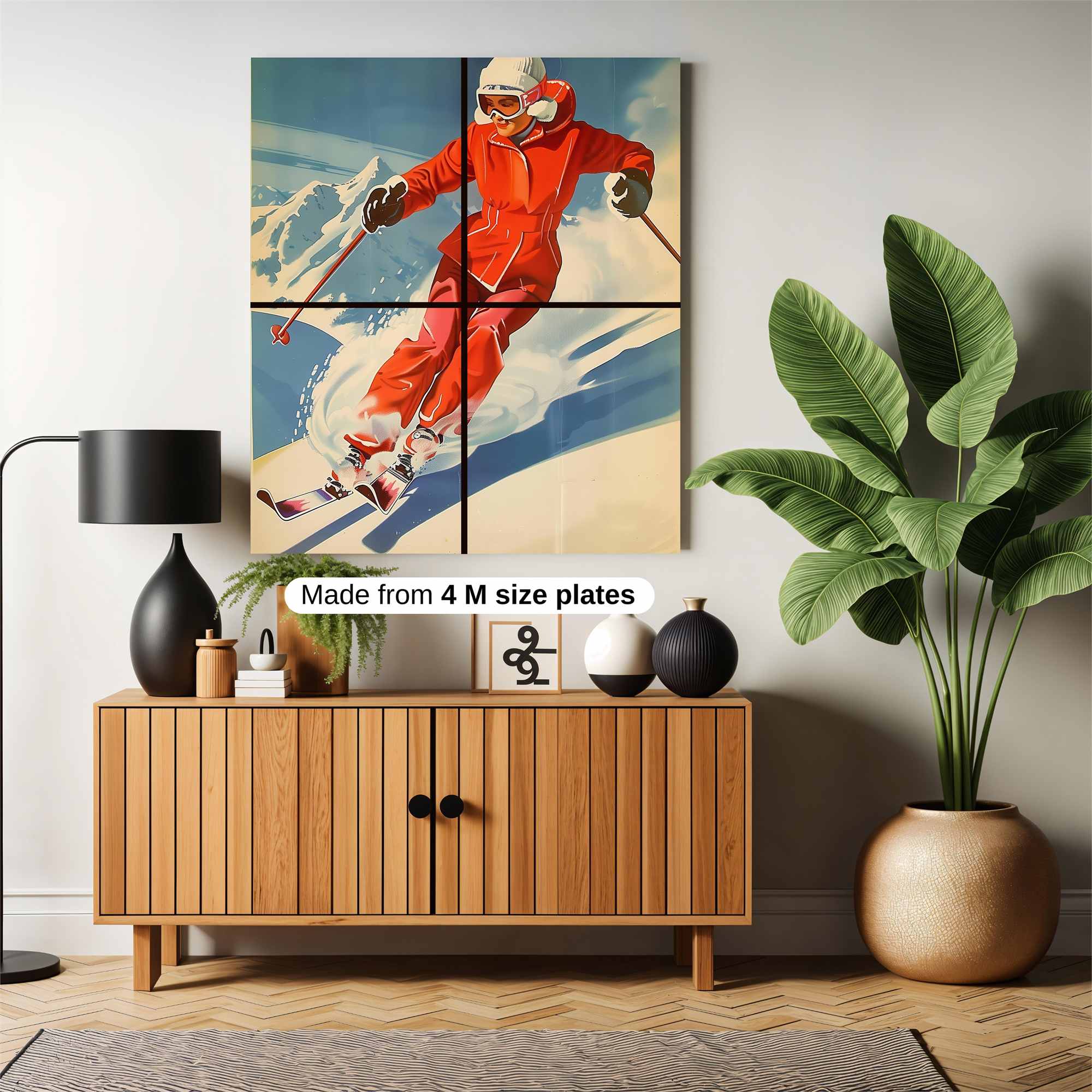 Skiing Bliss Safe Wall Magnetic / M