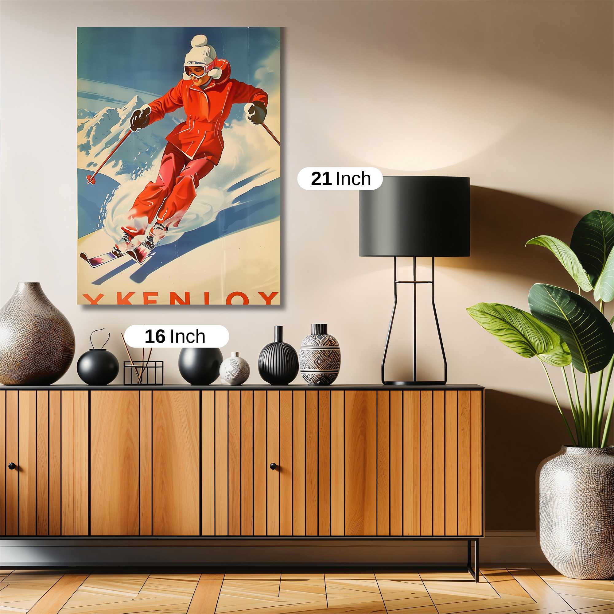 Skiing Bliss Safe Wall Magnetic / M