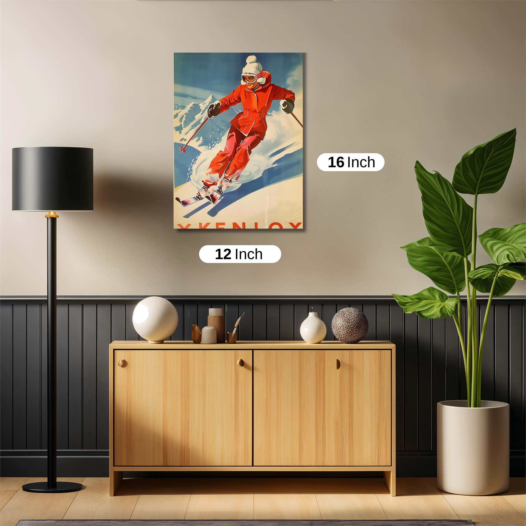 Skiing Bliss Safe Wall Magnetic / M