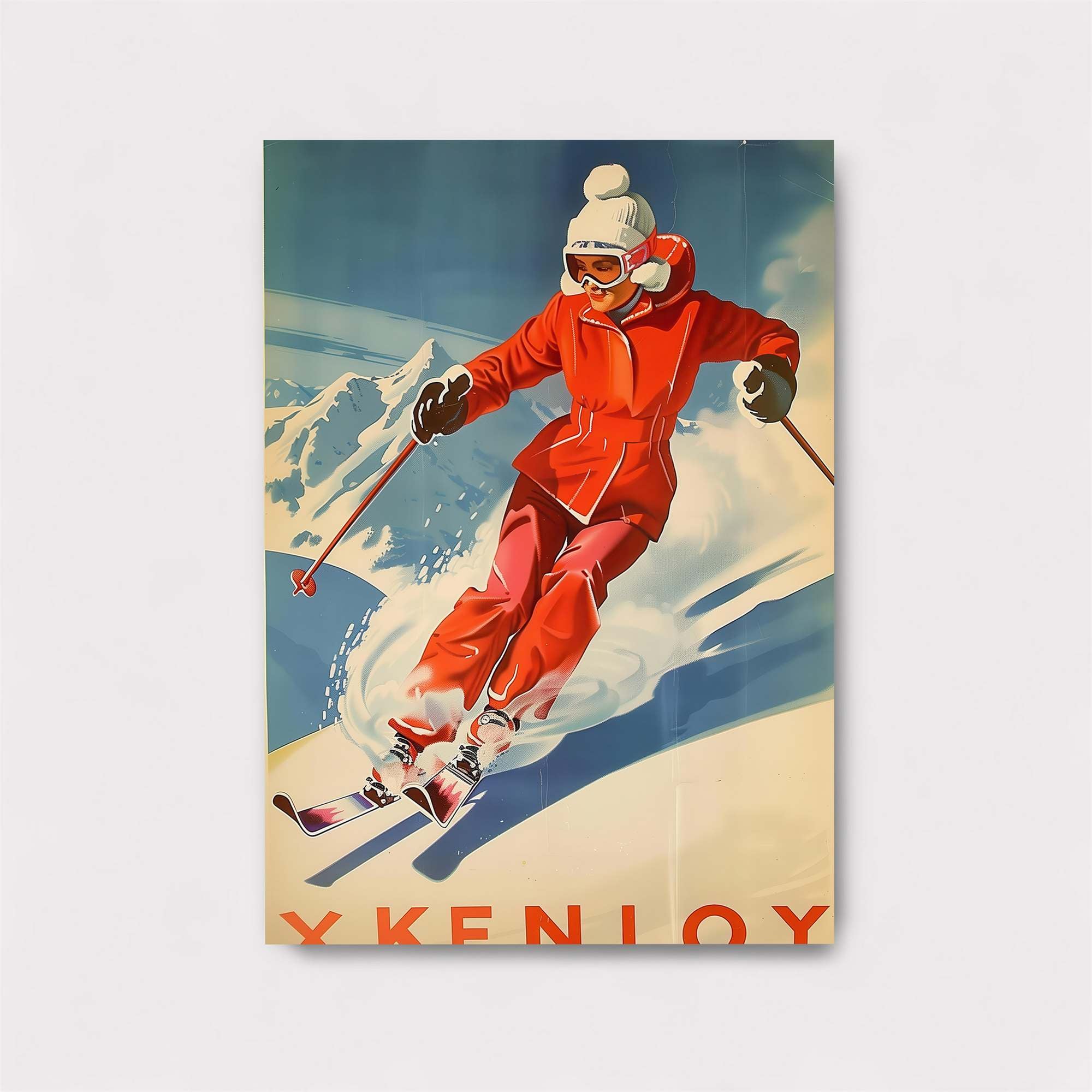 Skiing Bliss Safe Wall Magnetic / M