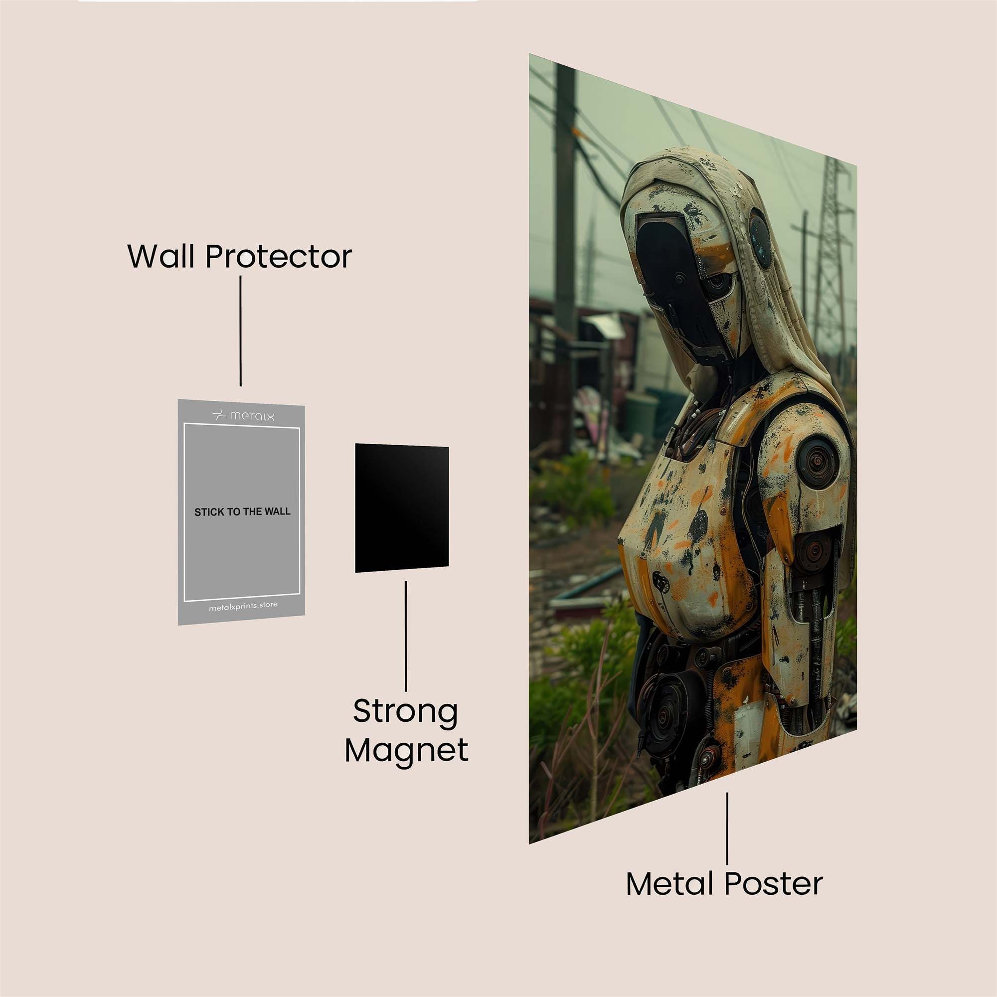 Robot Melancholy Safe Wall Magnetic / M