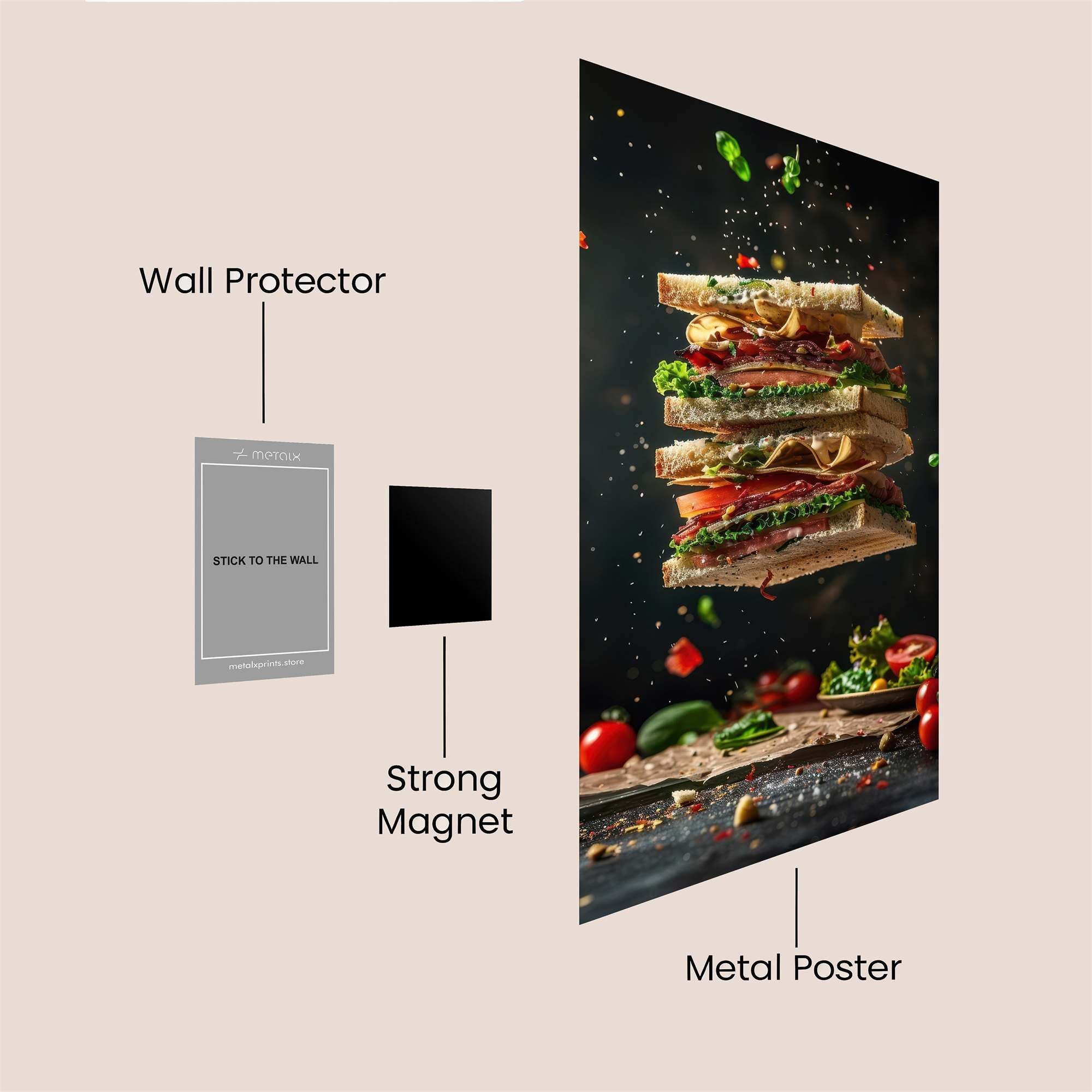 Sandwich Extravaganza Safe Wall Magnetic / M