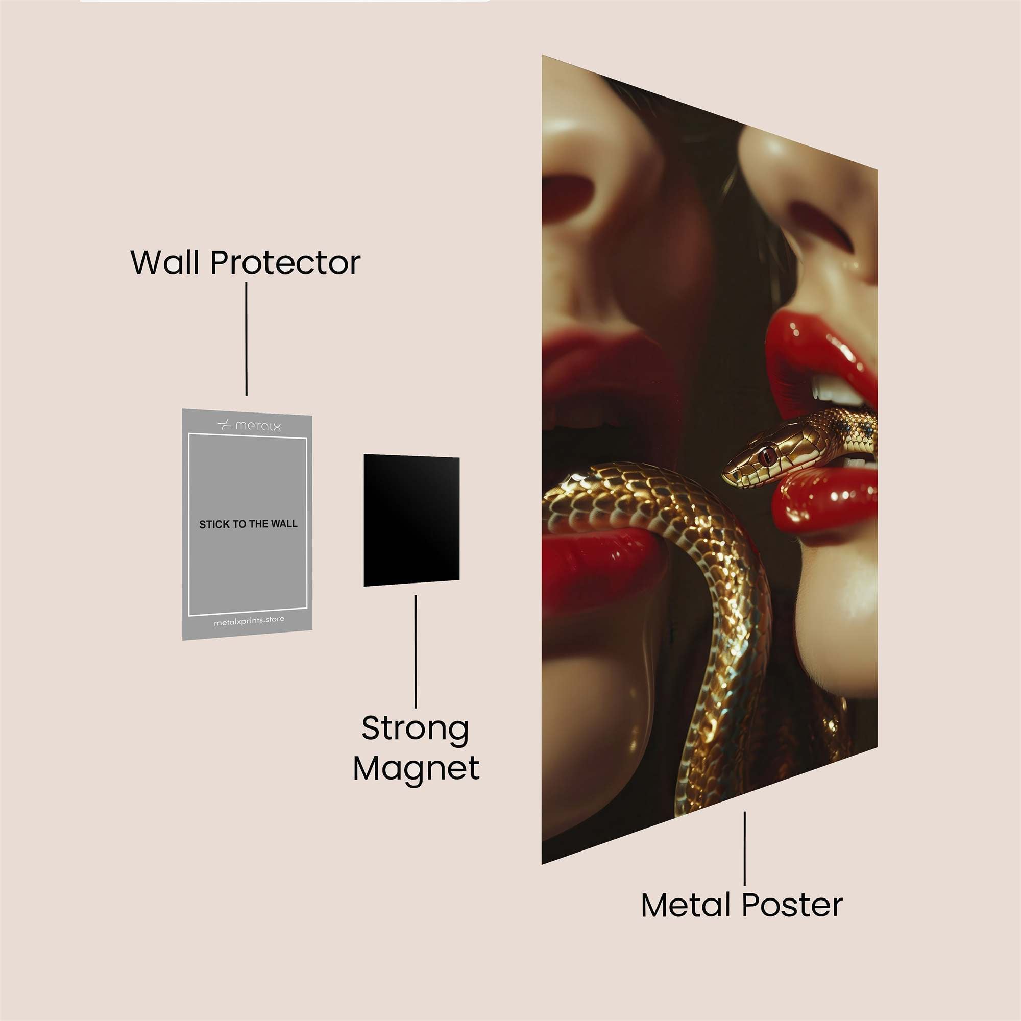 Serpentine Seduction Safe Wall Magnetic / M