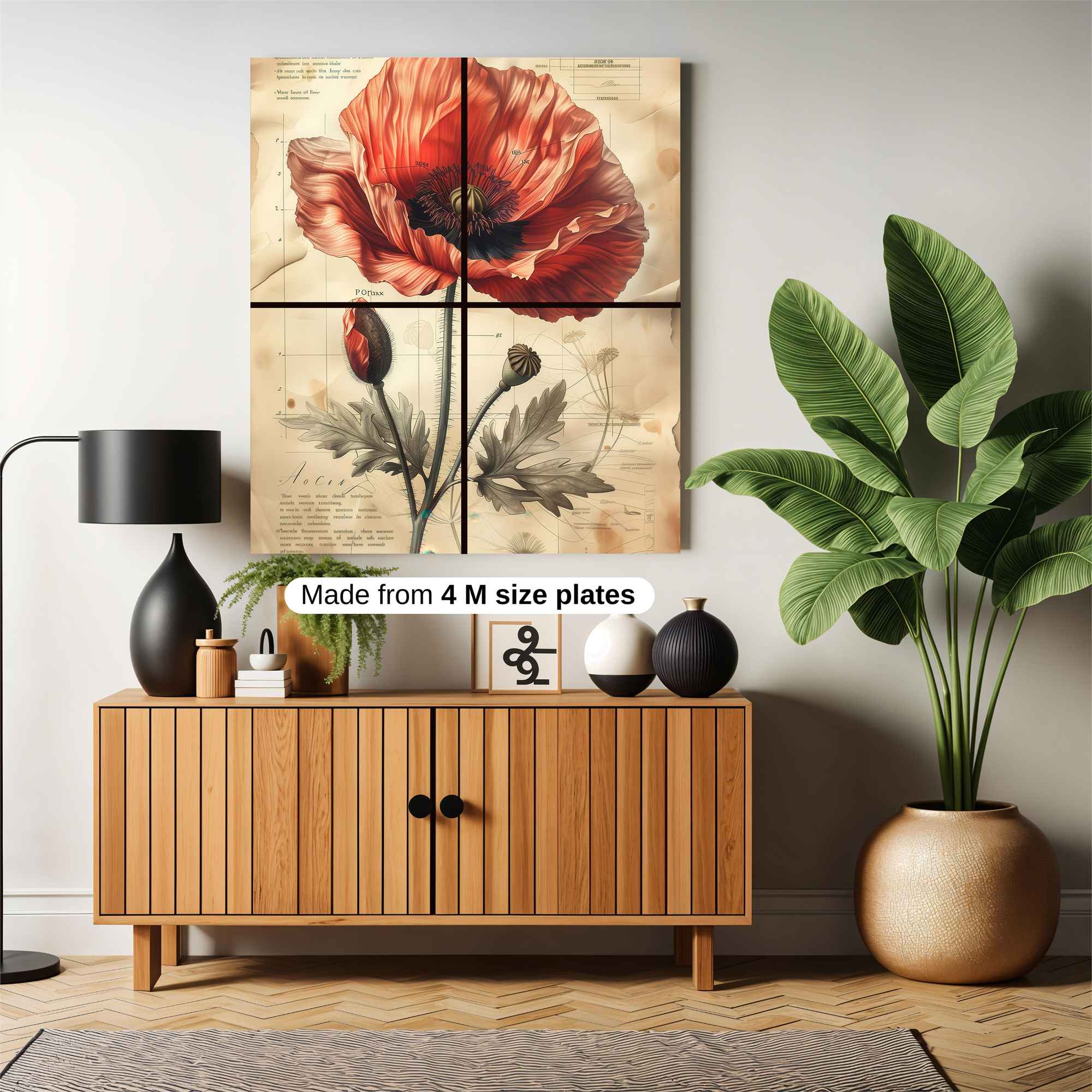 Poppy Whimsy Safe Wall Magnetic / M
