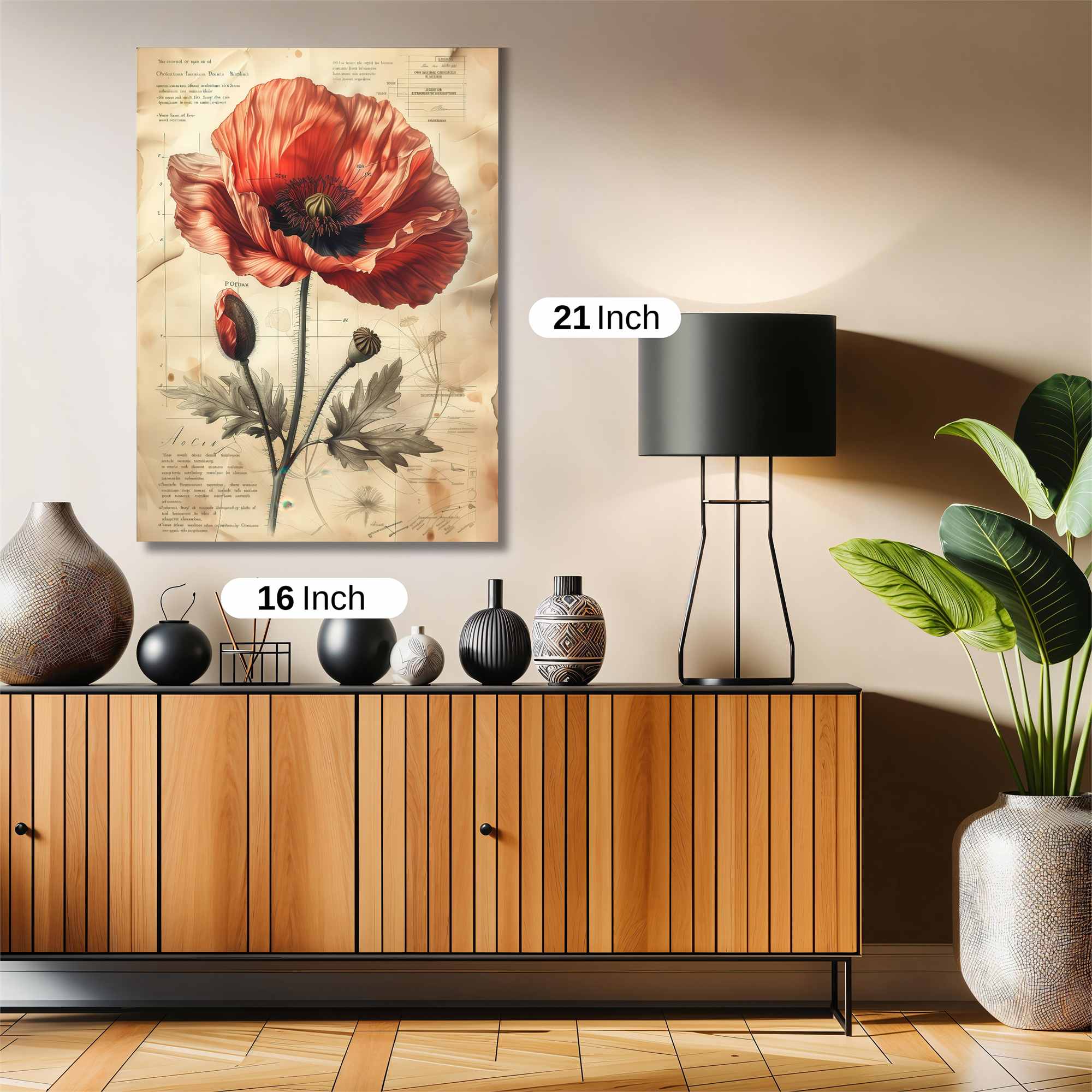 Poppy Whimsy Safe Wall Magnetic / M