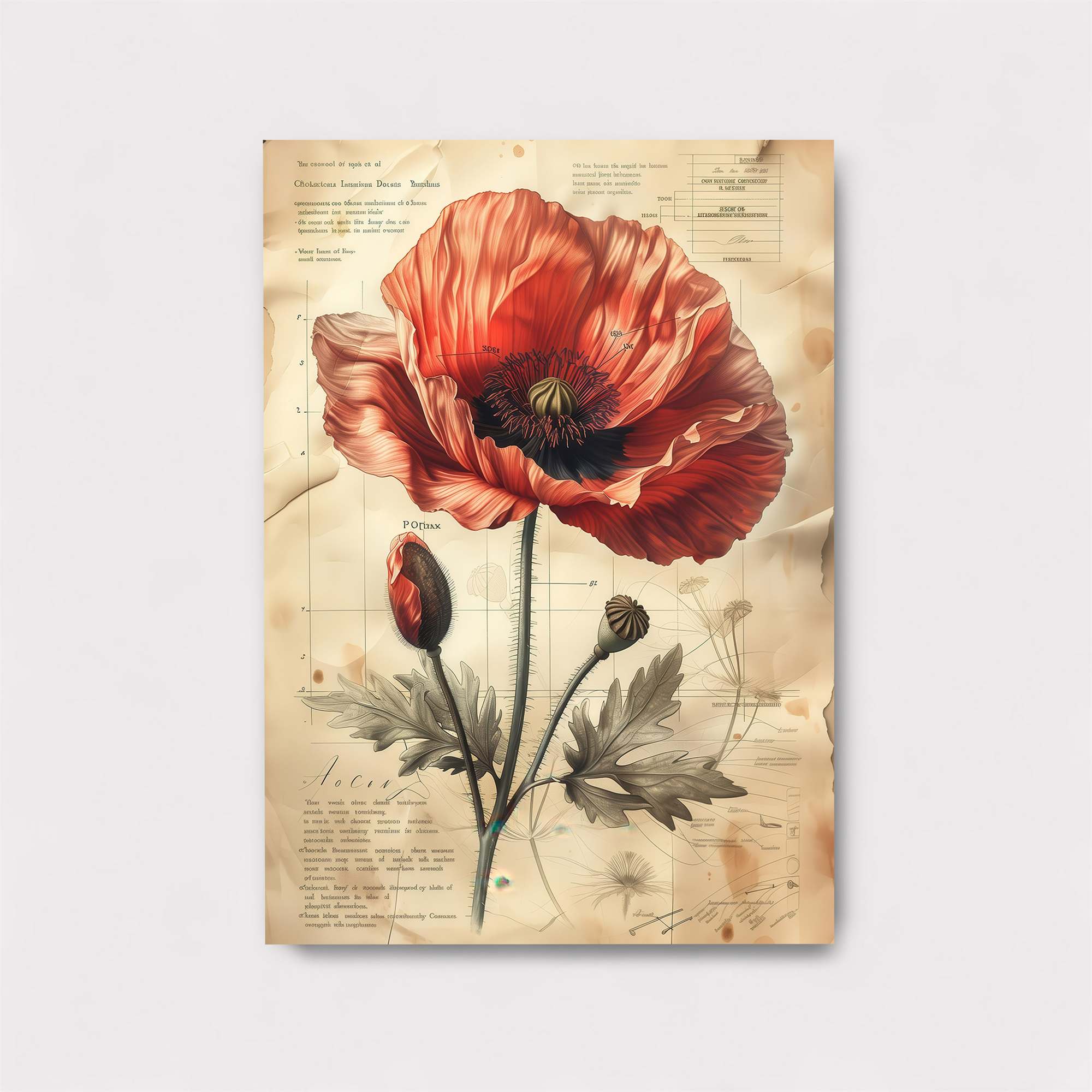 Poppy Whimsy Safe Wall Magnetic / M