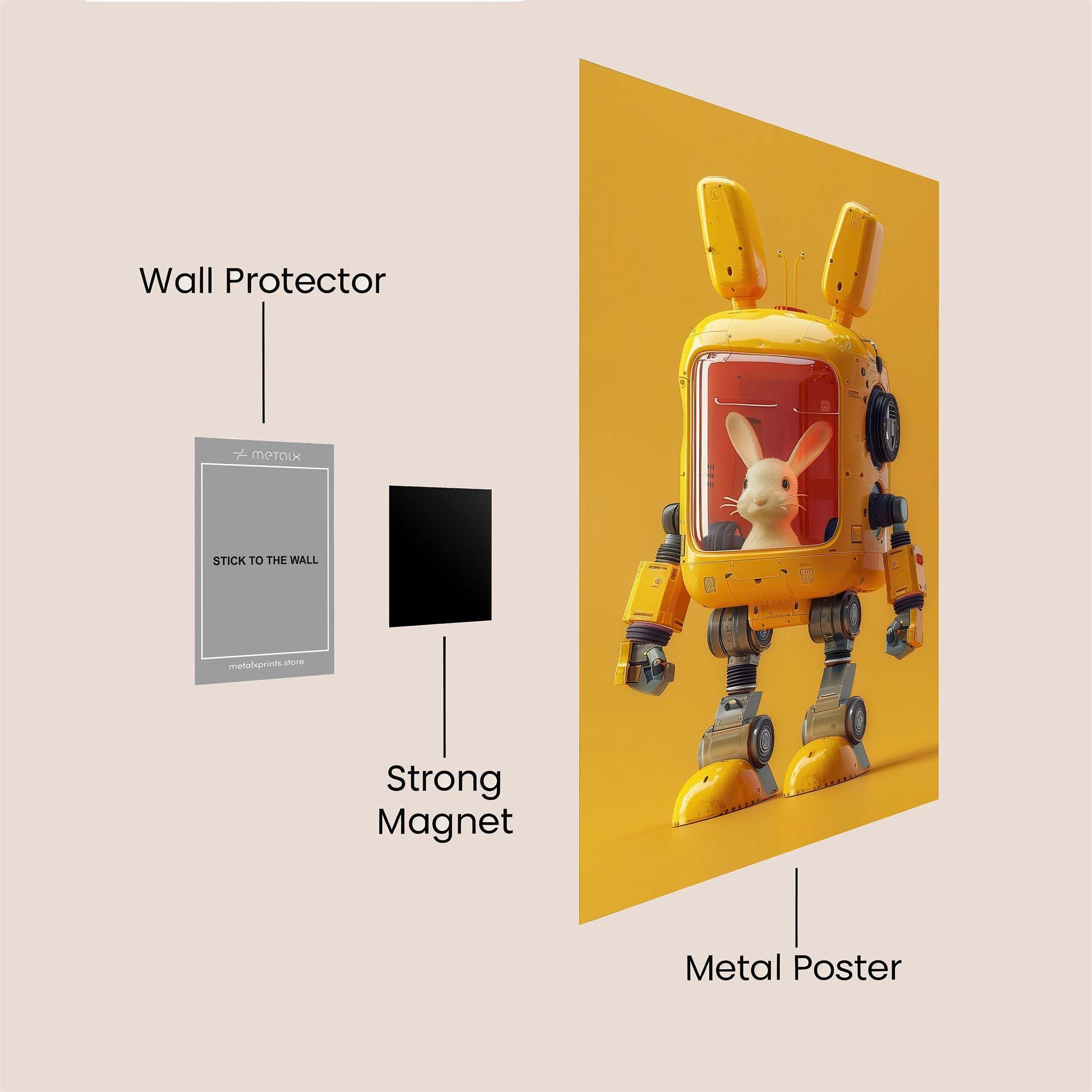 BunnyBot Bliss Safe Wall Magnetic / M