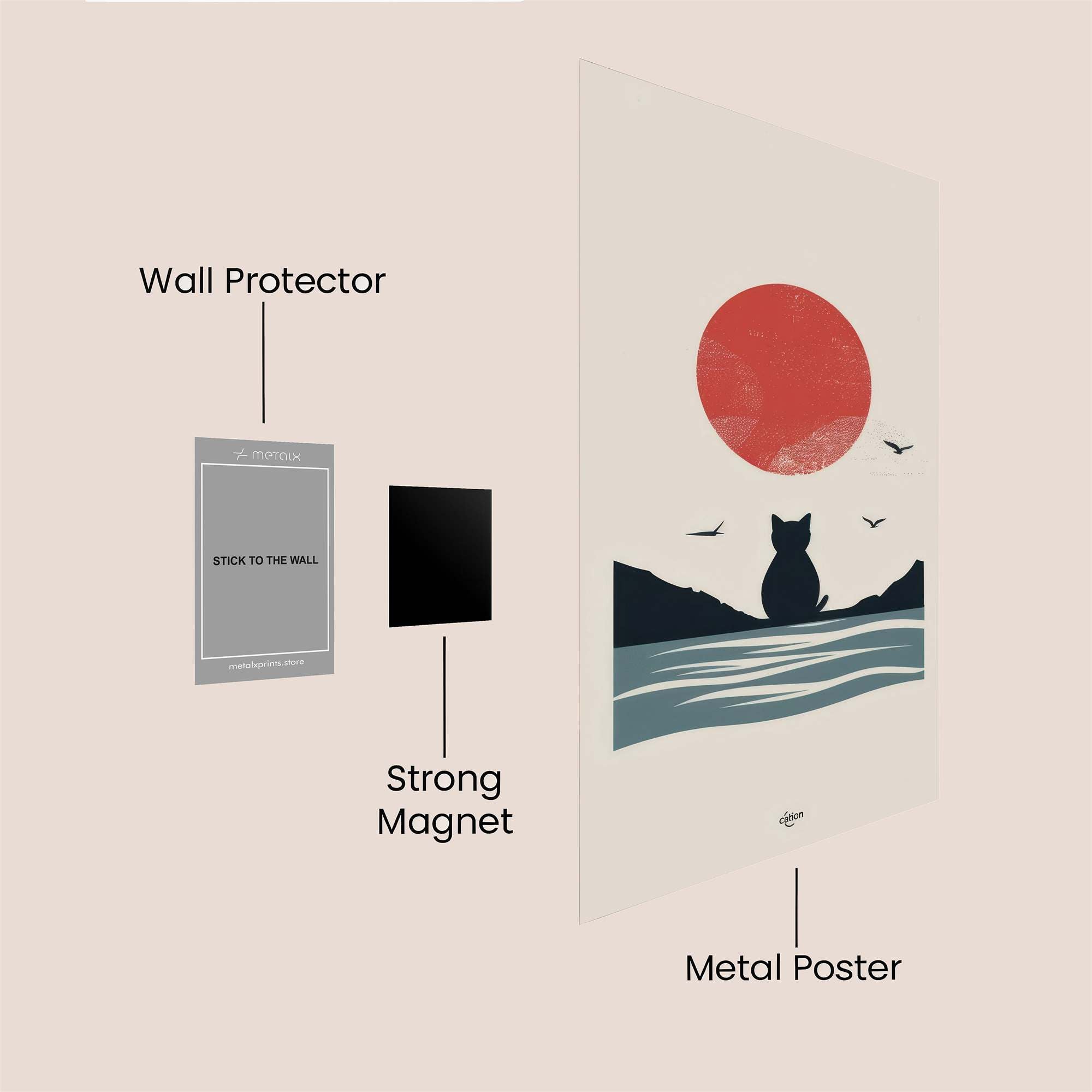 Cat Serenity Safe Wall Magnetic / M