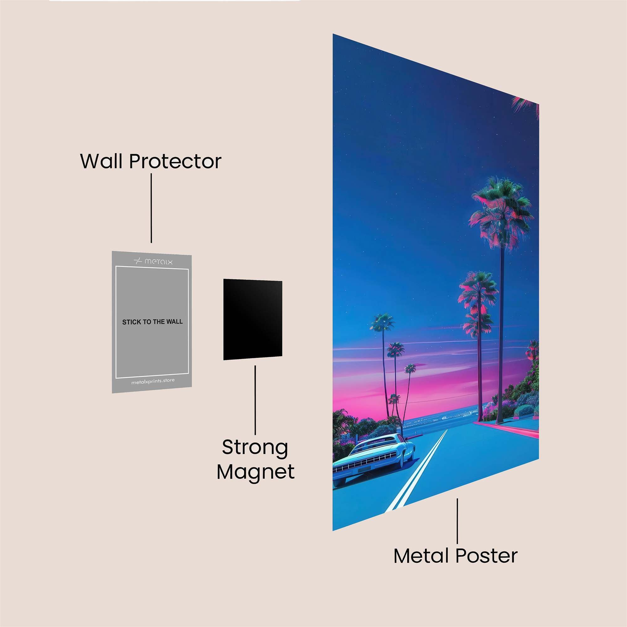 Sunset Serenity Safe Wall Magnetic / M