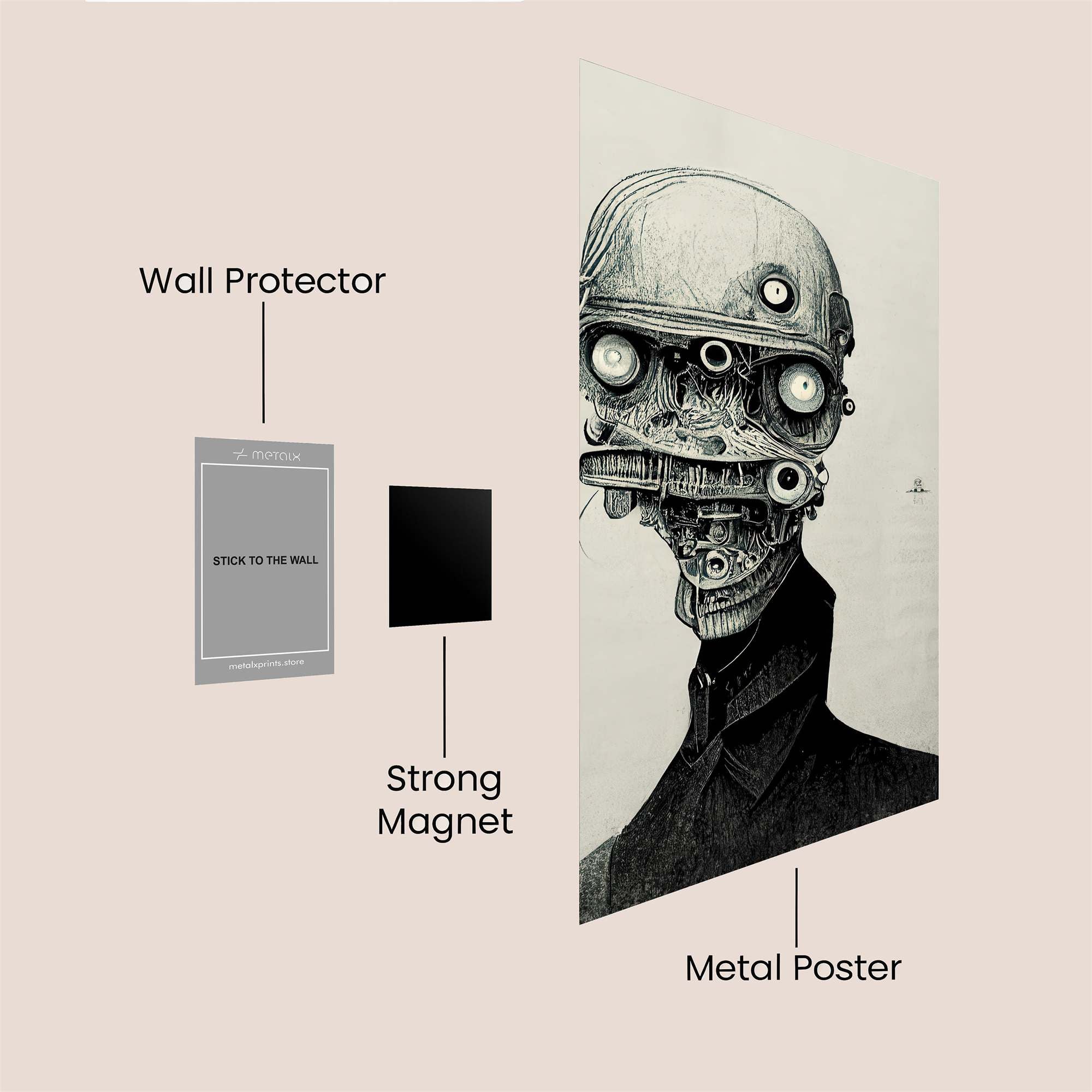 Robot Melancholy Safe Wall Magnetic / M