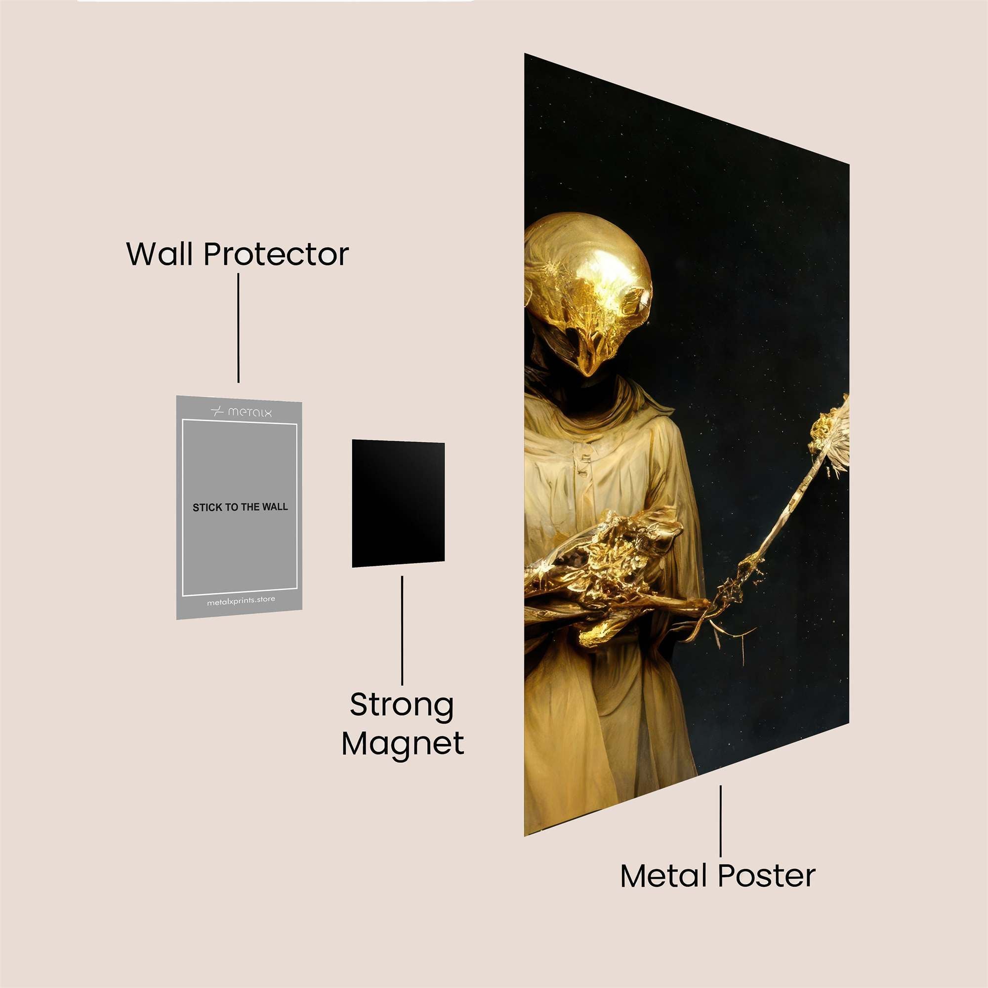 Golden Enigma Safe Wall Magnetic / M