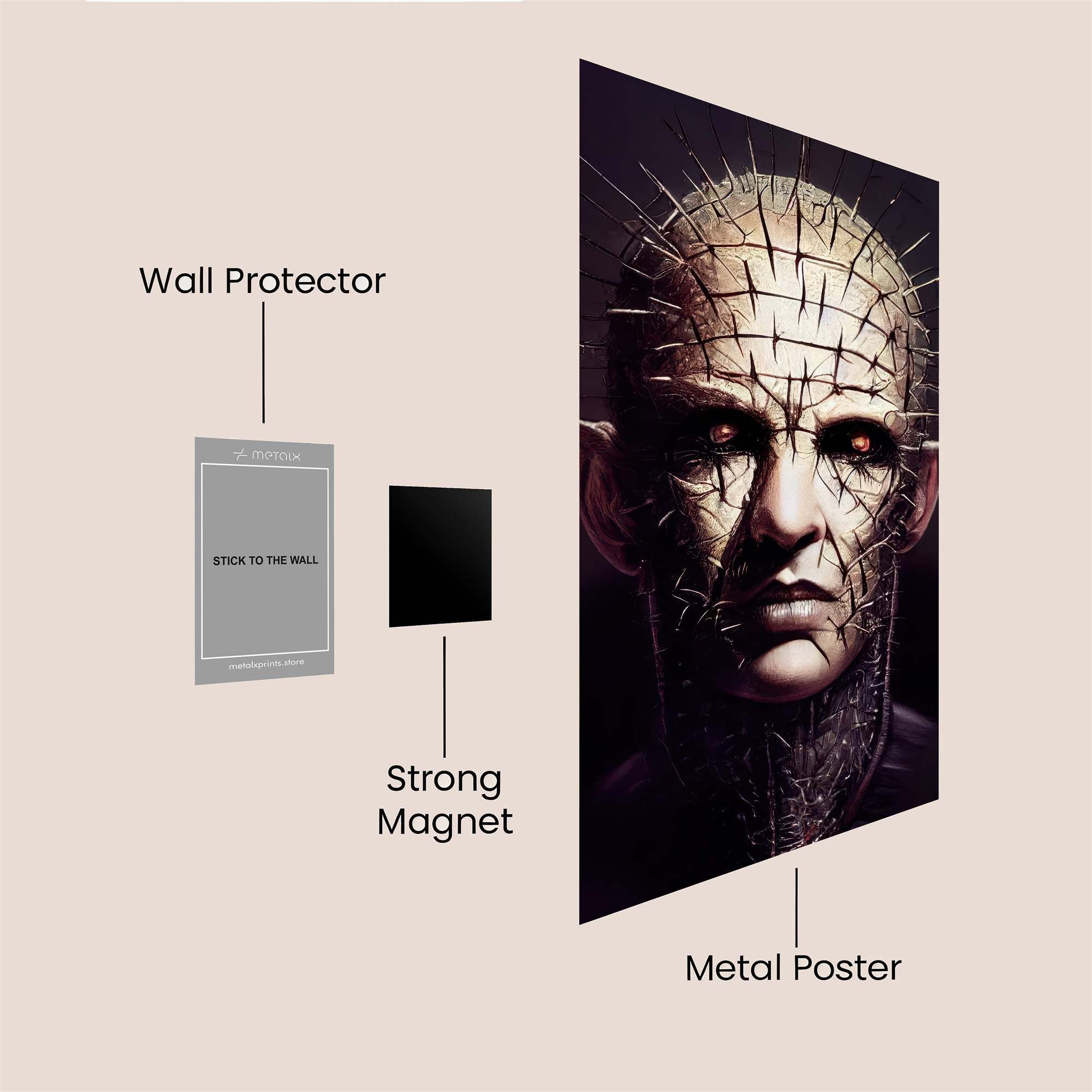 Pinhead Eerie Safe Wall Magnetic / M