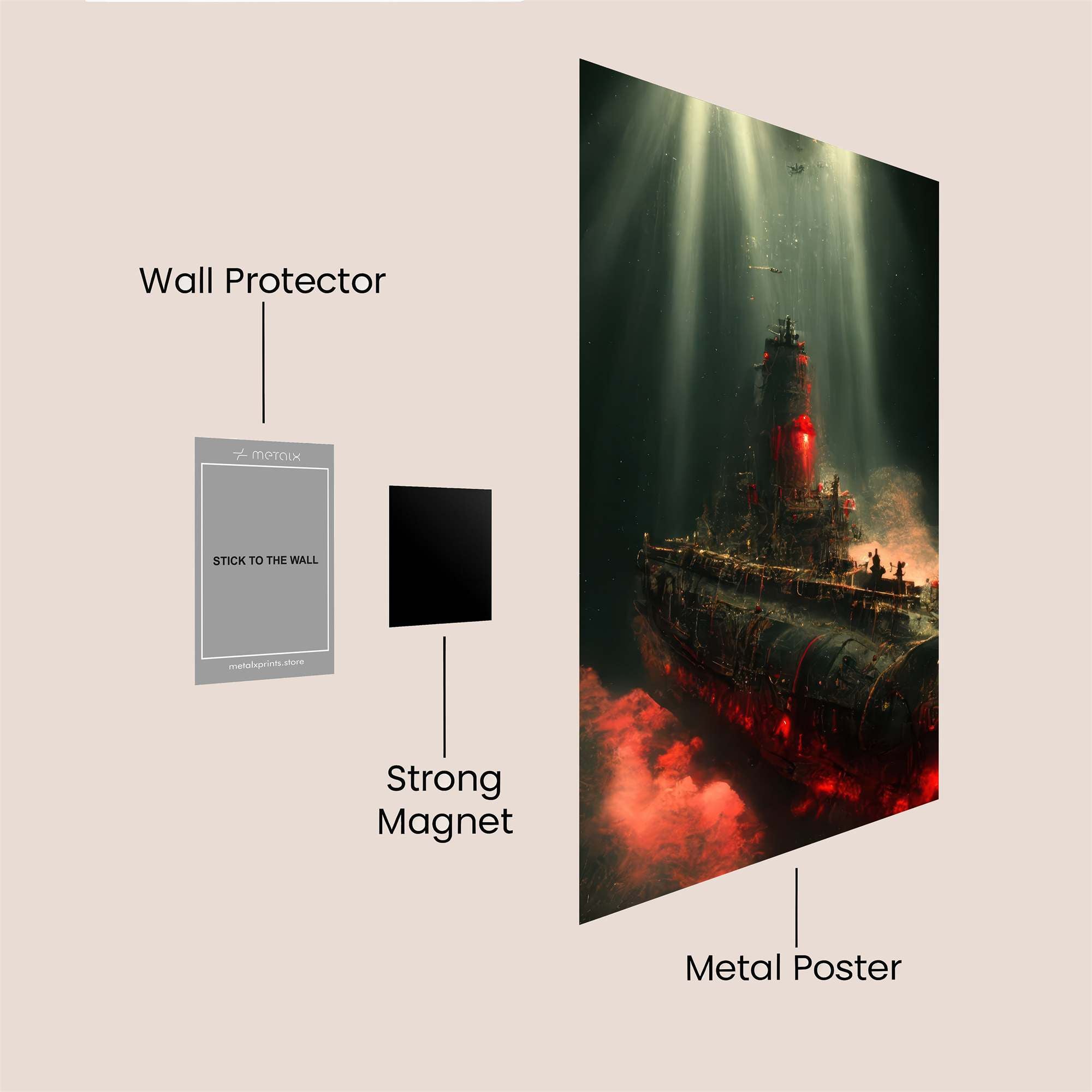 Submarine Gloom Safe Wall Magnetic / M