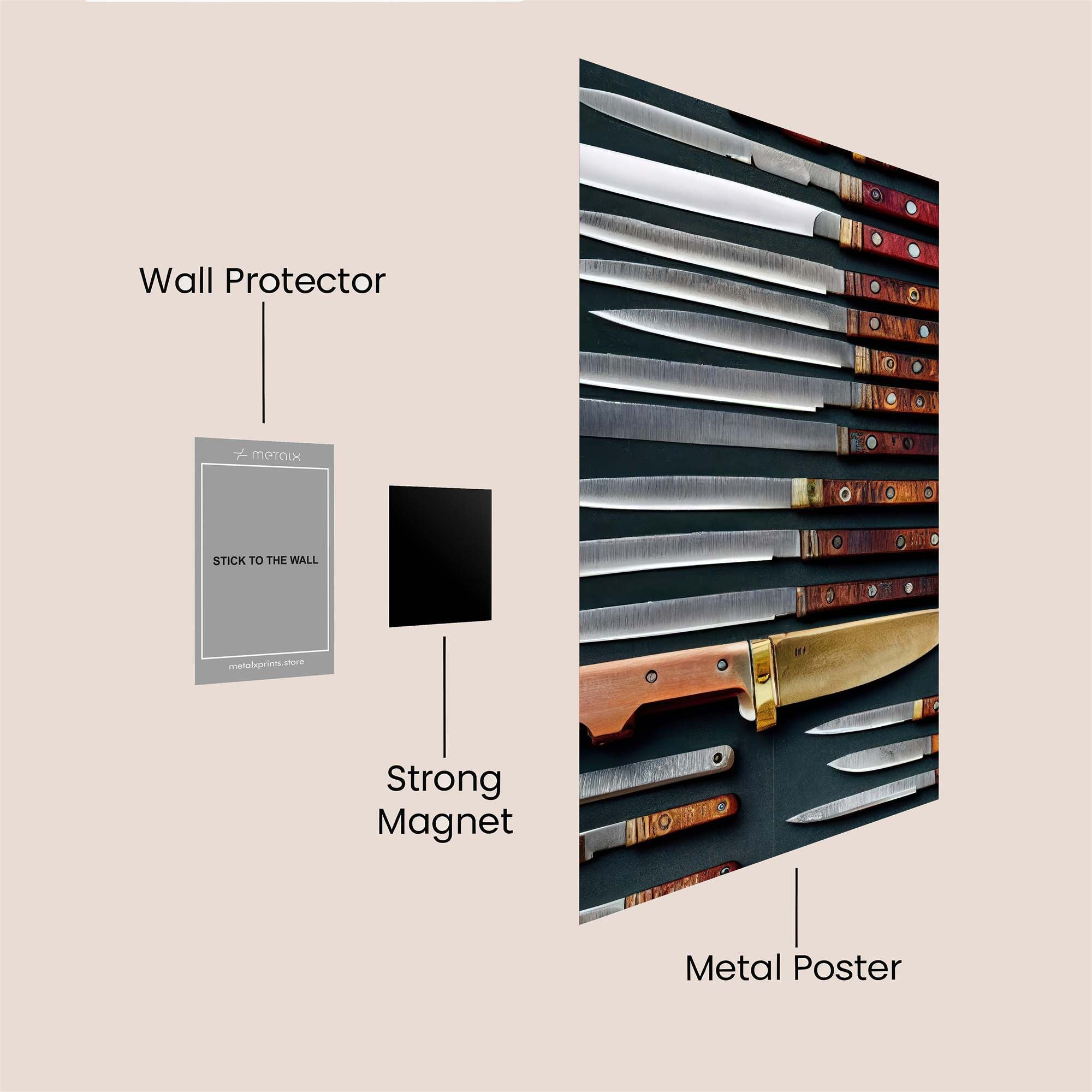 Knife Ensemble Safe Wall Magnetic / M